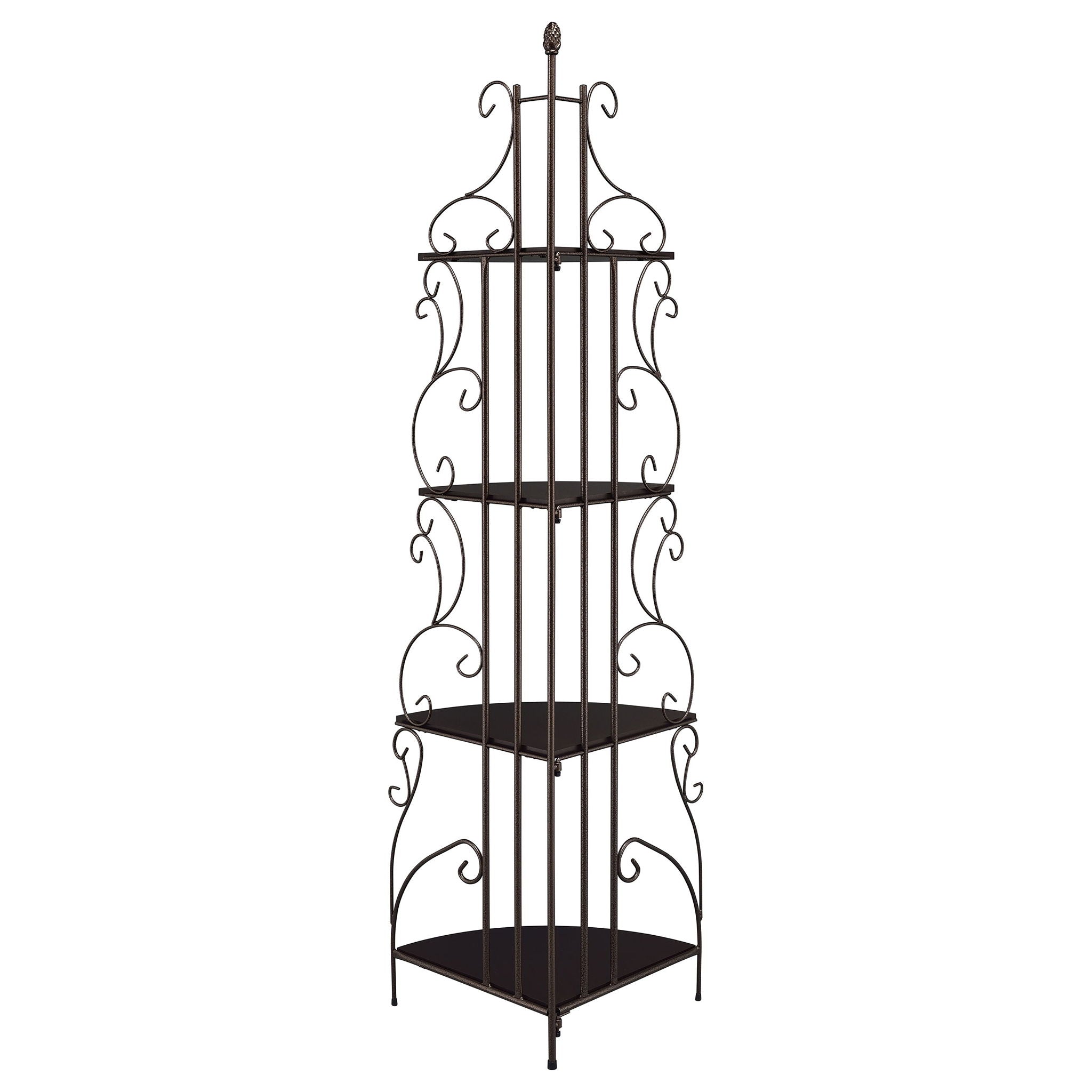 4 Shelf Corner Bookcase - Cappuccino