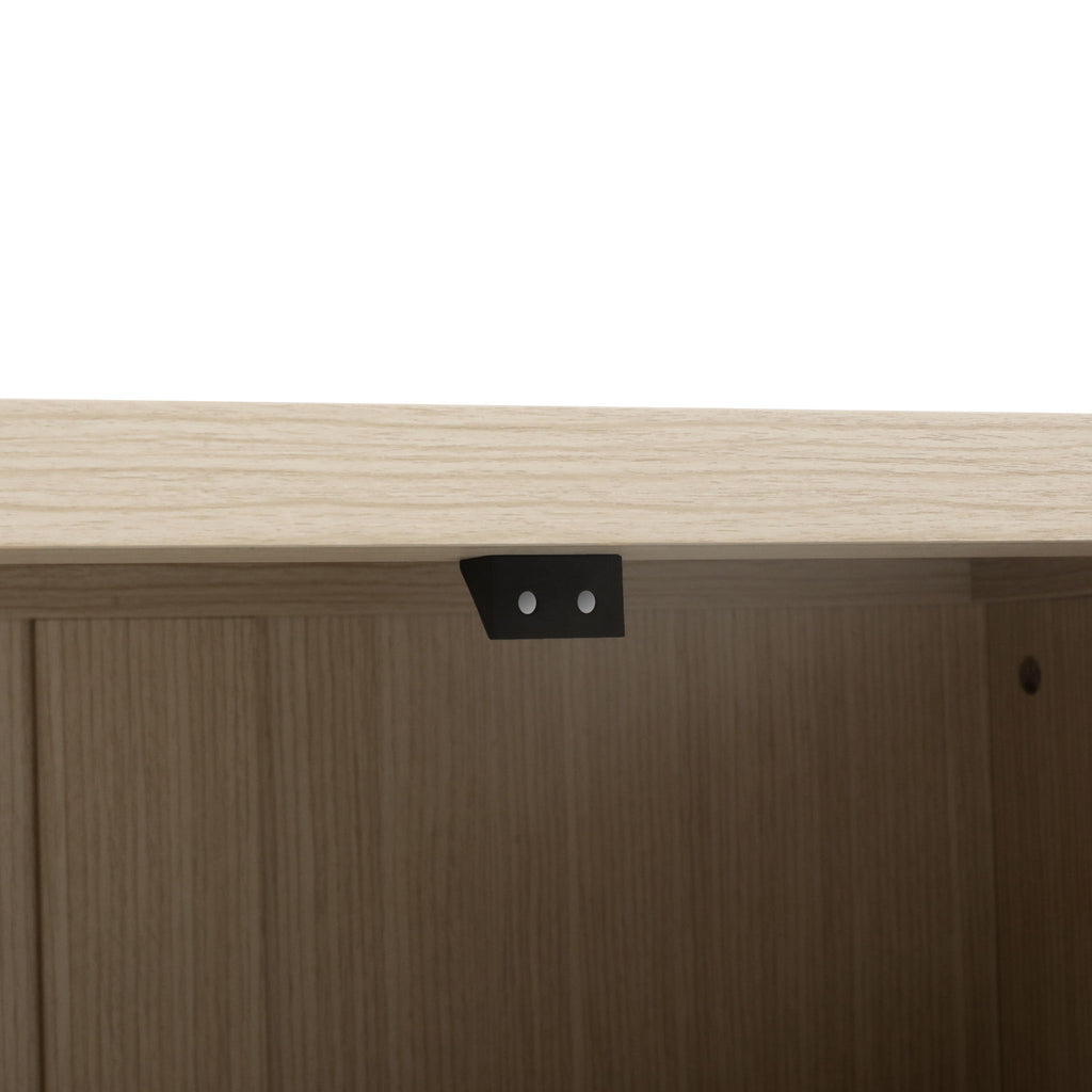 Modern Storage Cabinet With 4 Doors & Adjustable Shelves