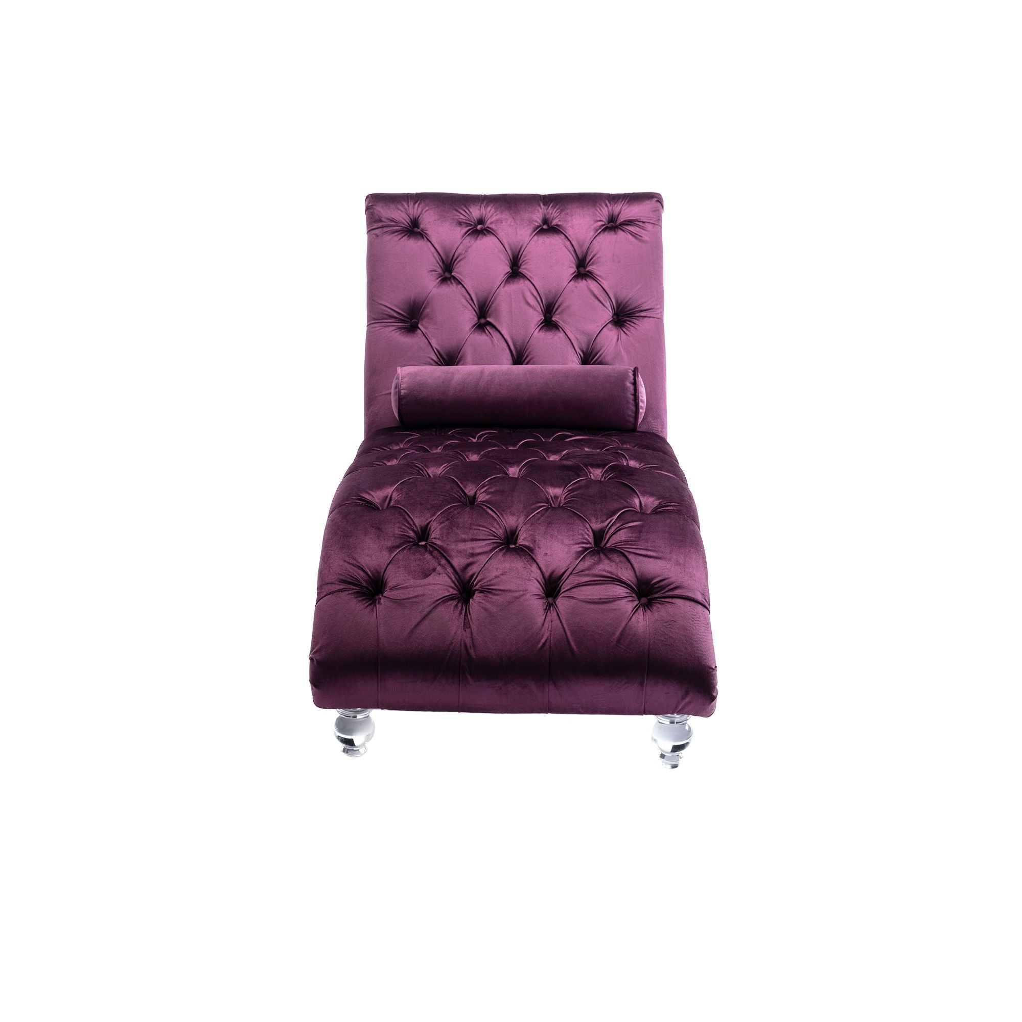 Chaise Lounge Indoor, Button Tufted Upholstered Chaise Lounge Chair With Pillow