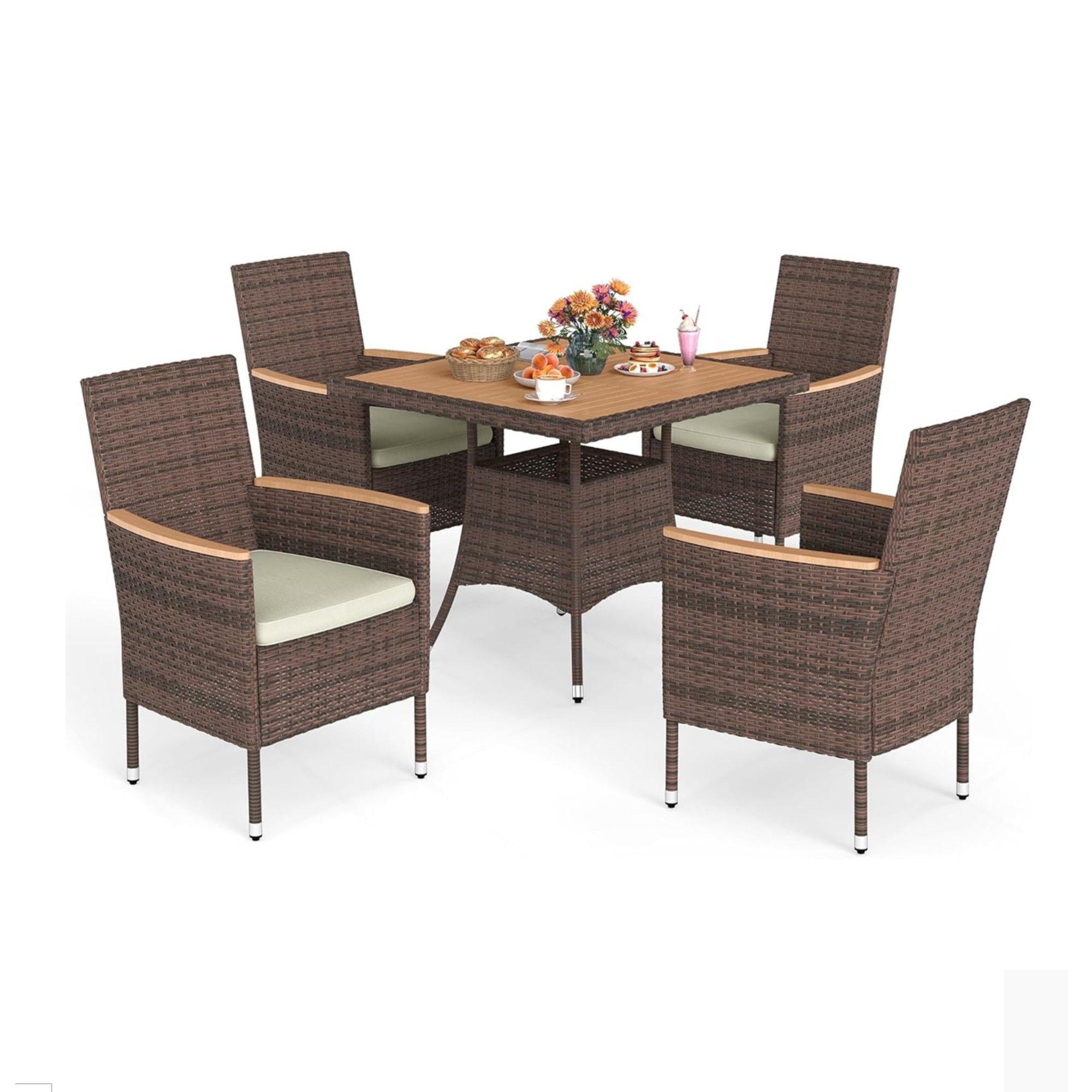 5 Piece Patio Dining Set With Table