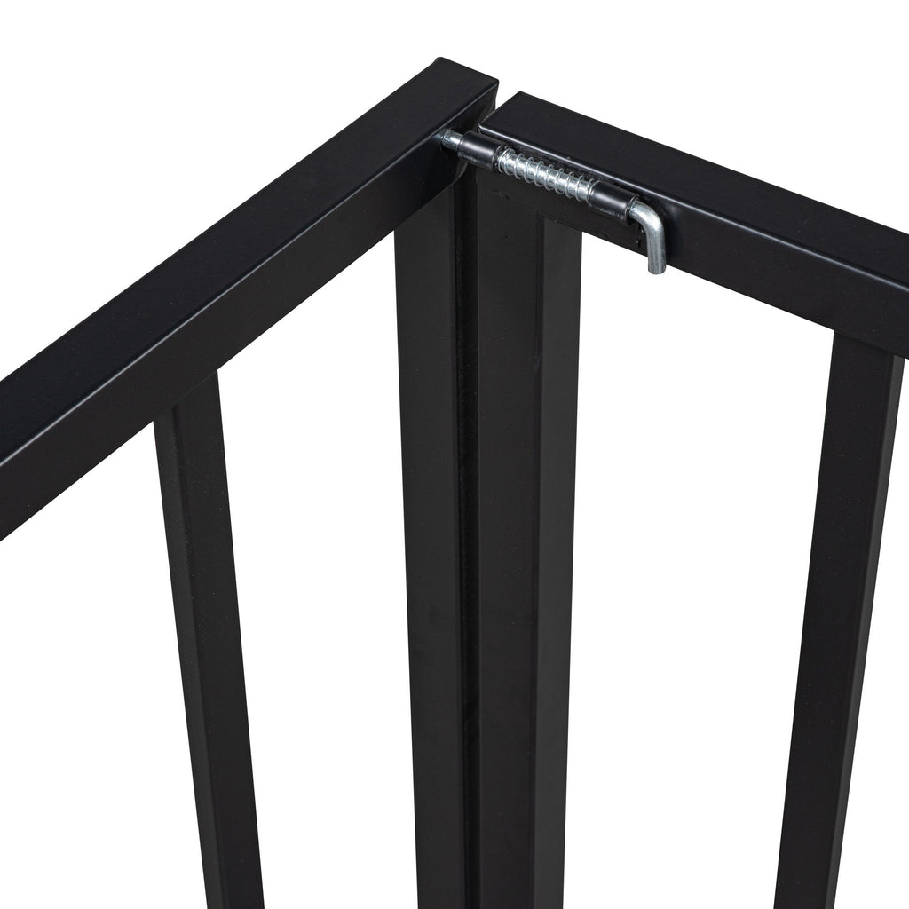 Metal Floor Bed Frame With Fence And Door