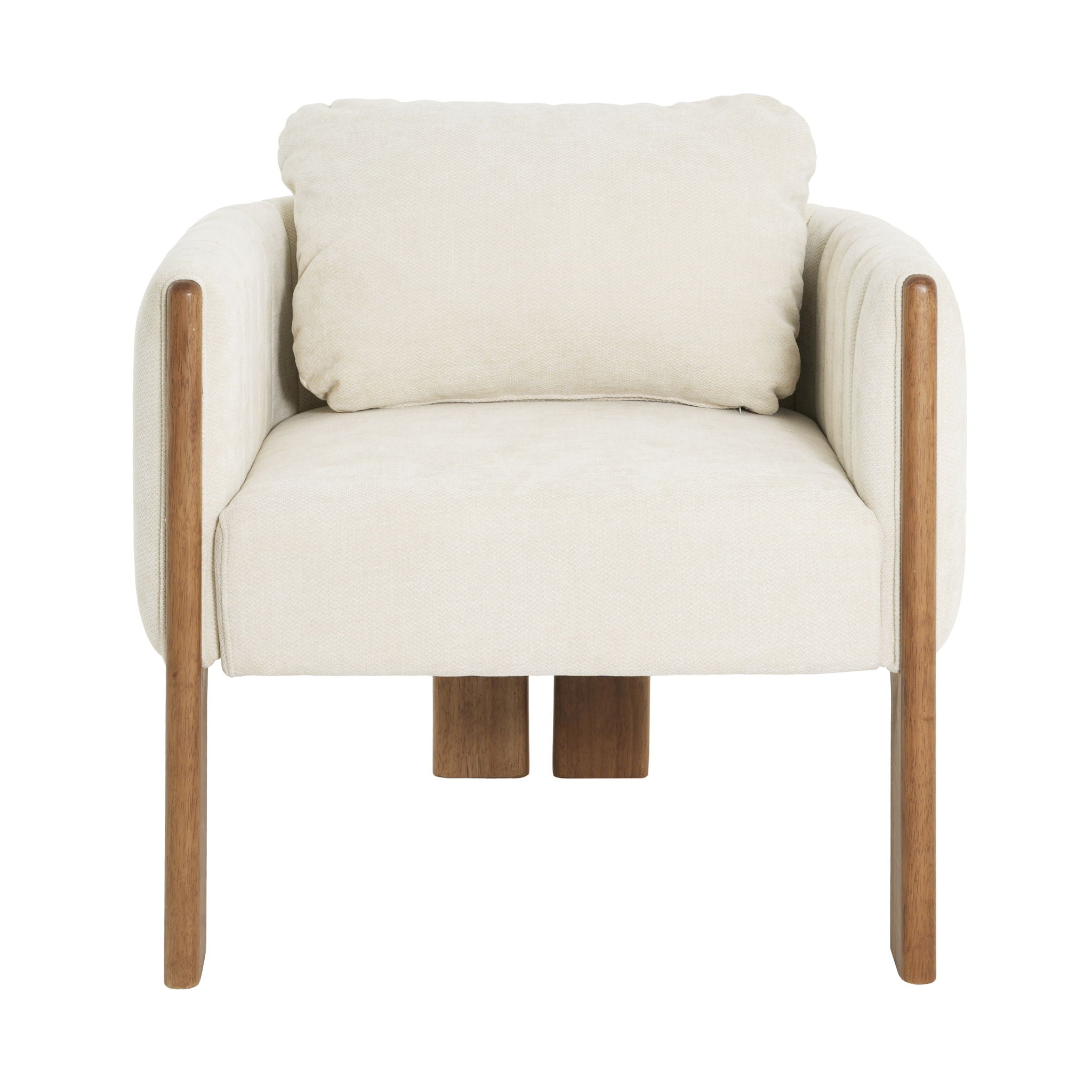 Upholstered Dining Chair With Vertical Channel Tufting