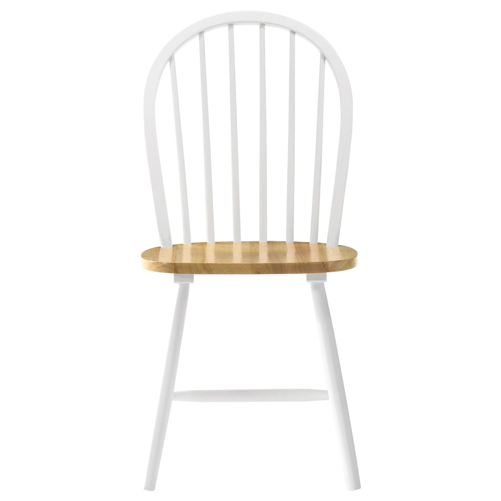 Greer - 5 Piece Dining Set With Drop Down Leaf Table And Curved Back Chairs - White