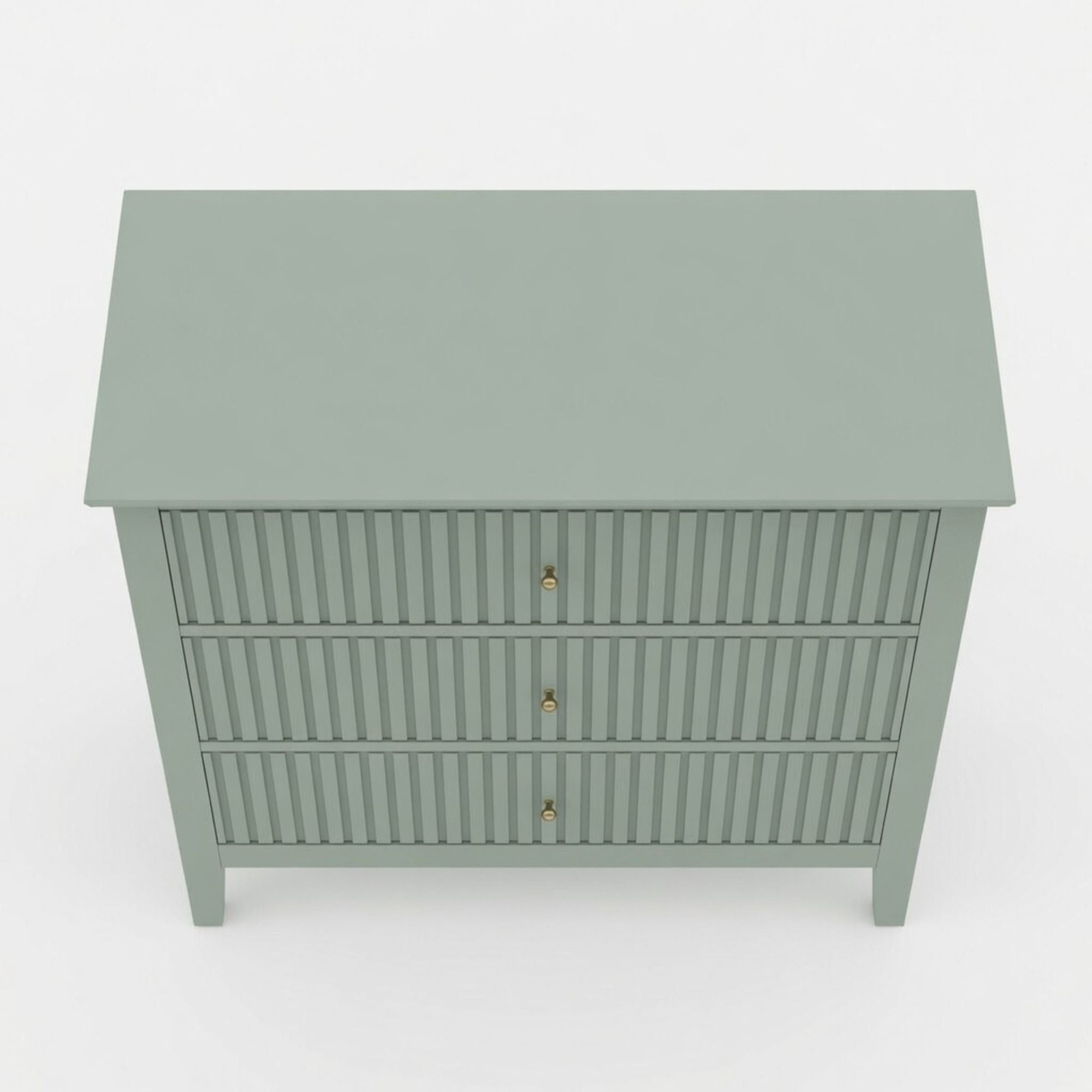 Fluted 3 Drawer Nightstand With Soft Close Slides