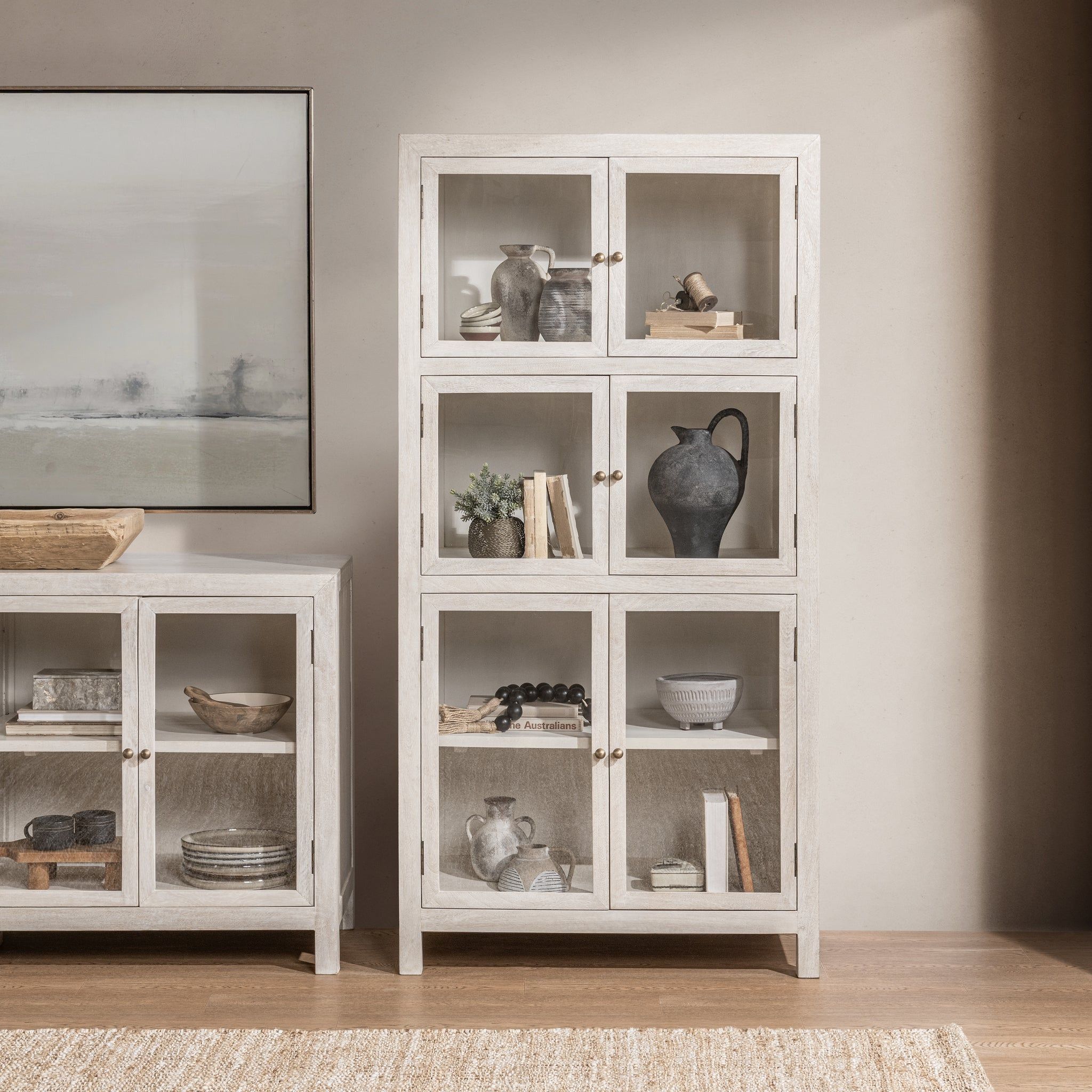 Hera - Display Cabinet - Creamwood