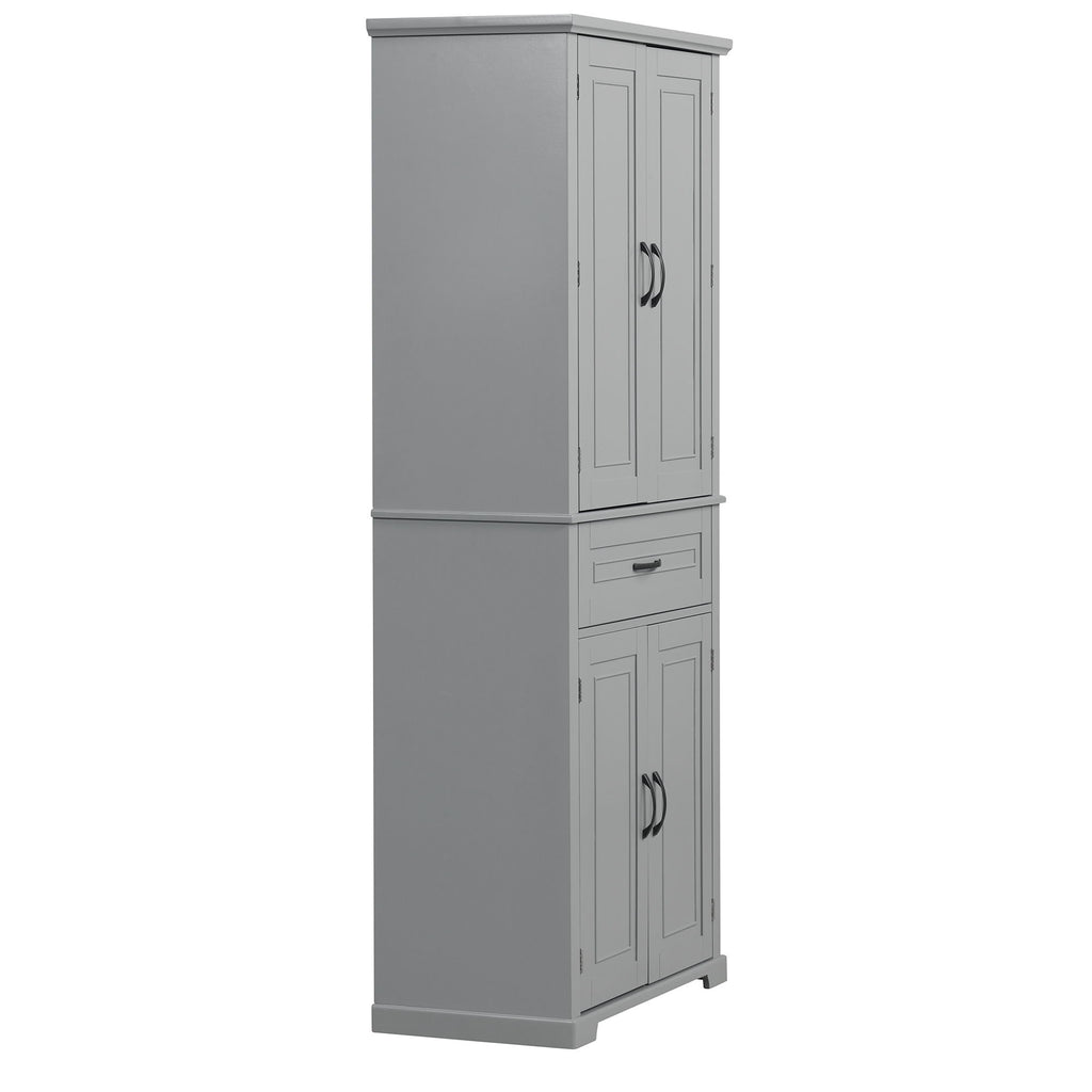 Bathroom Storage Cabinet With Doors And Drawer, Adjustable Shelf