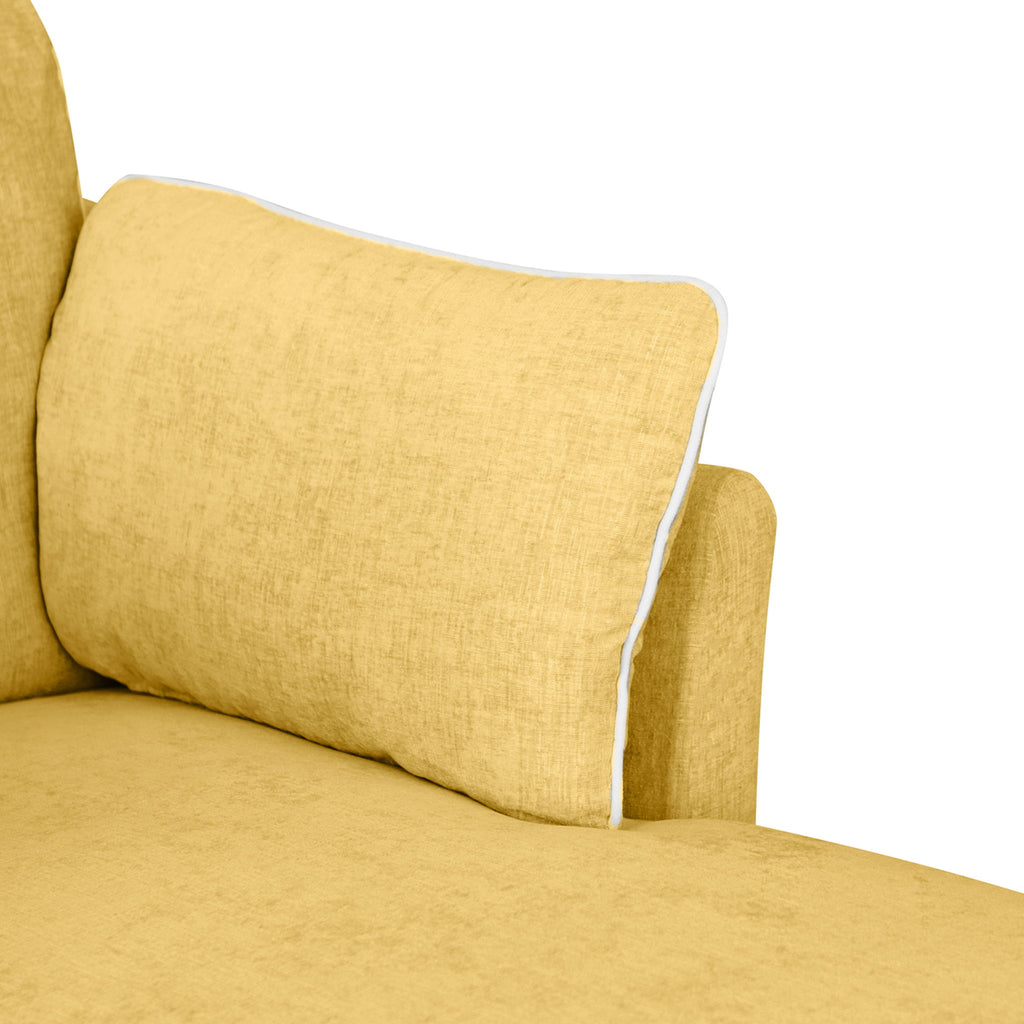 Modern Chaise Lounge Couch Sofa Bed With Pillows