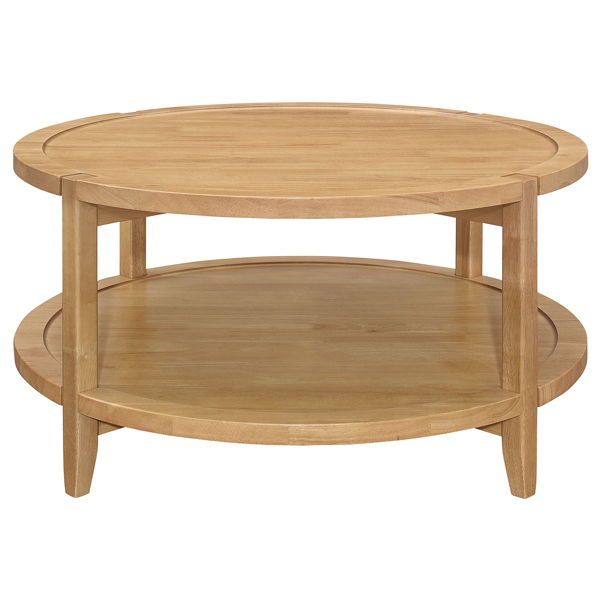 Elliott - 2 Piece Round Coffee And End Table Set - Maple