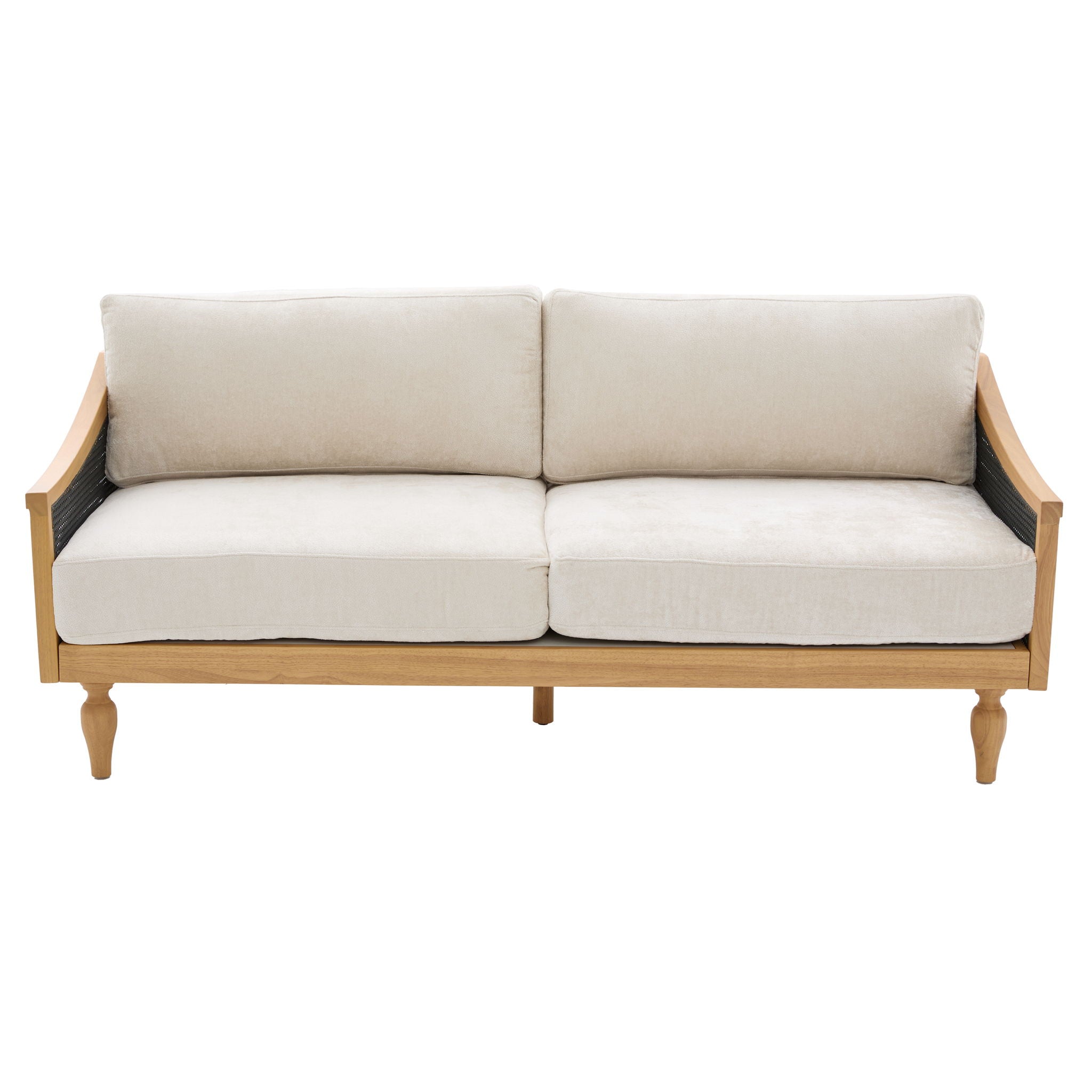 Loveseat Sofa With Armrests - Black