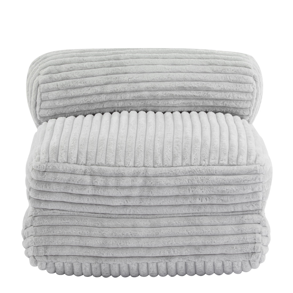 Latina - Indoor Foldbable Bean Bag Lounge Chair - Light Gray