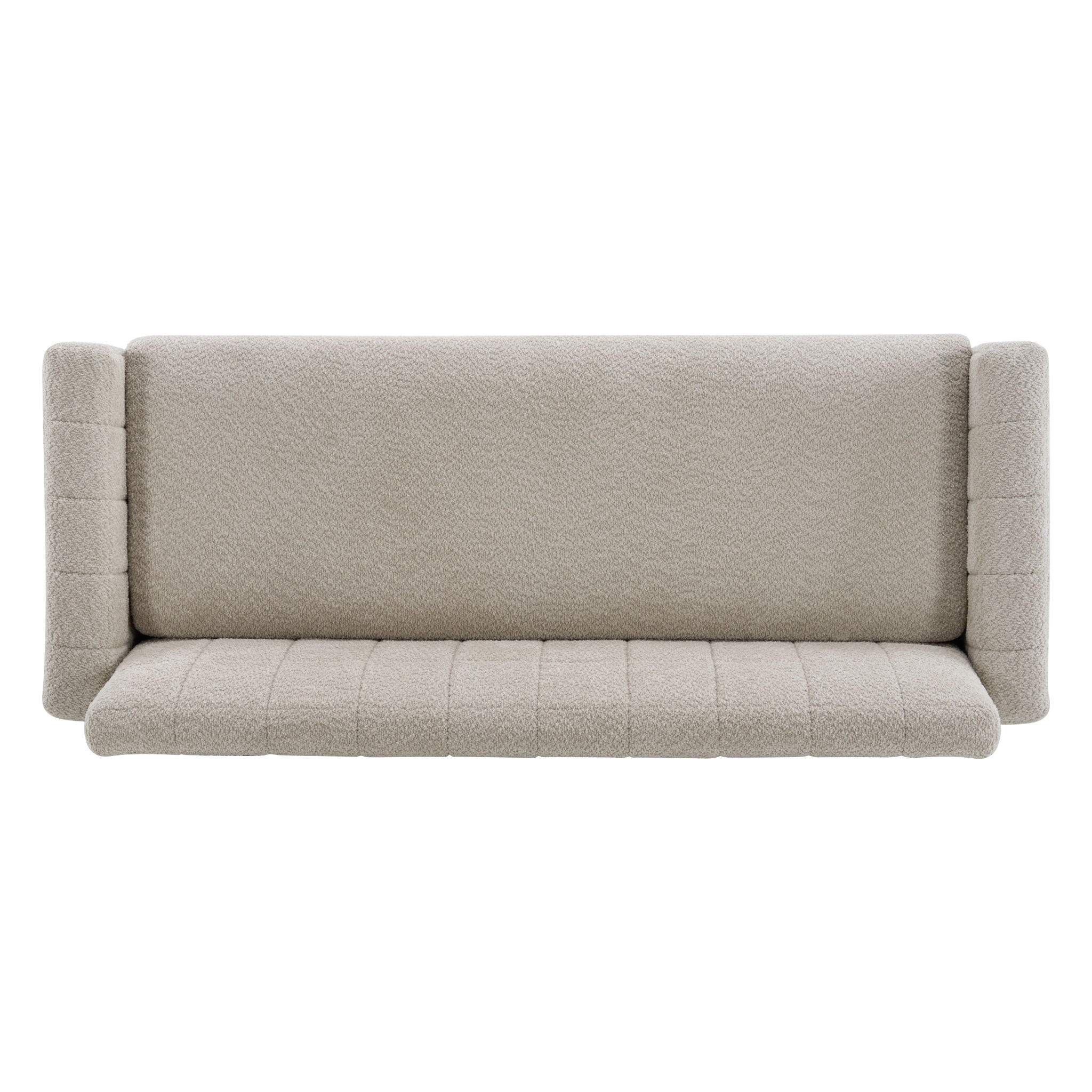 Modern Loveseat Sofa, 2 Seater With Square Arms For Living Room