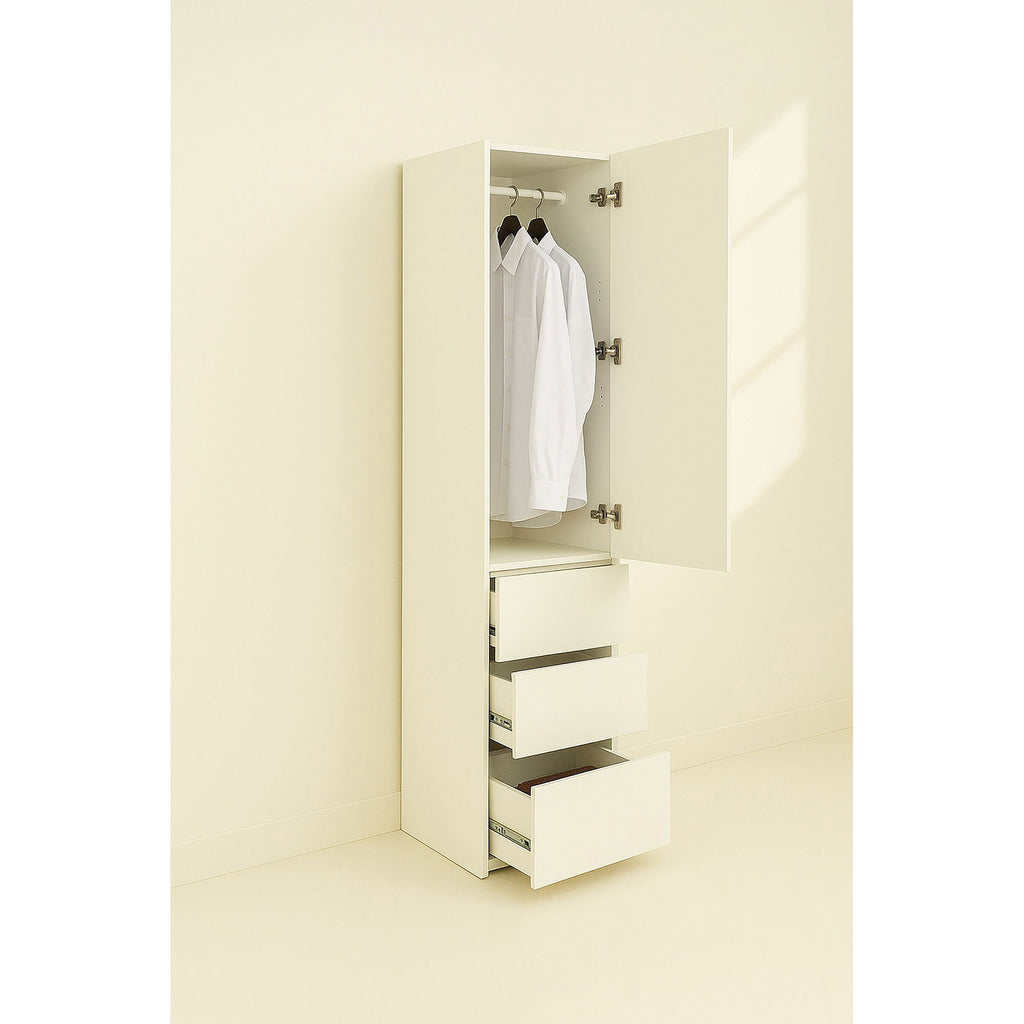 Elise - Modular Closet System With Mirror - White