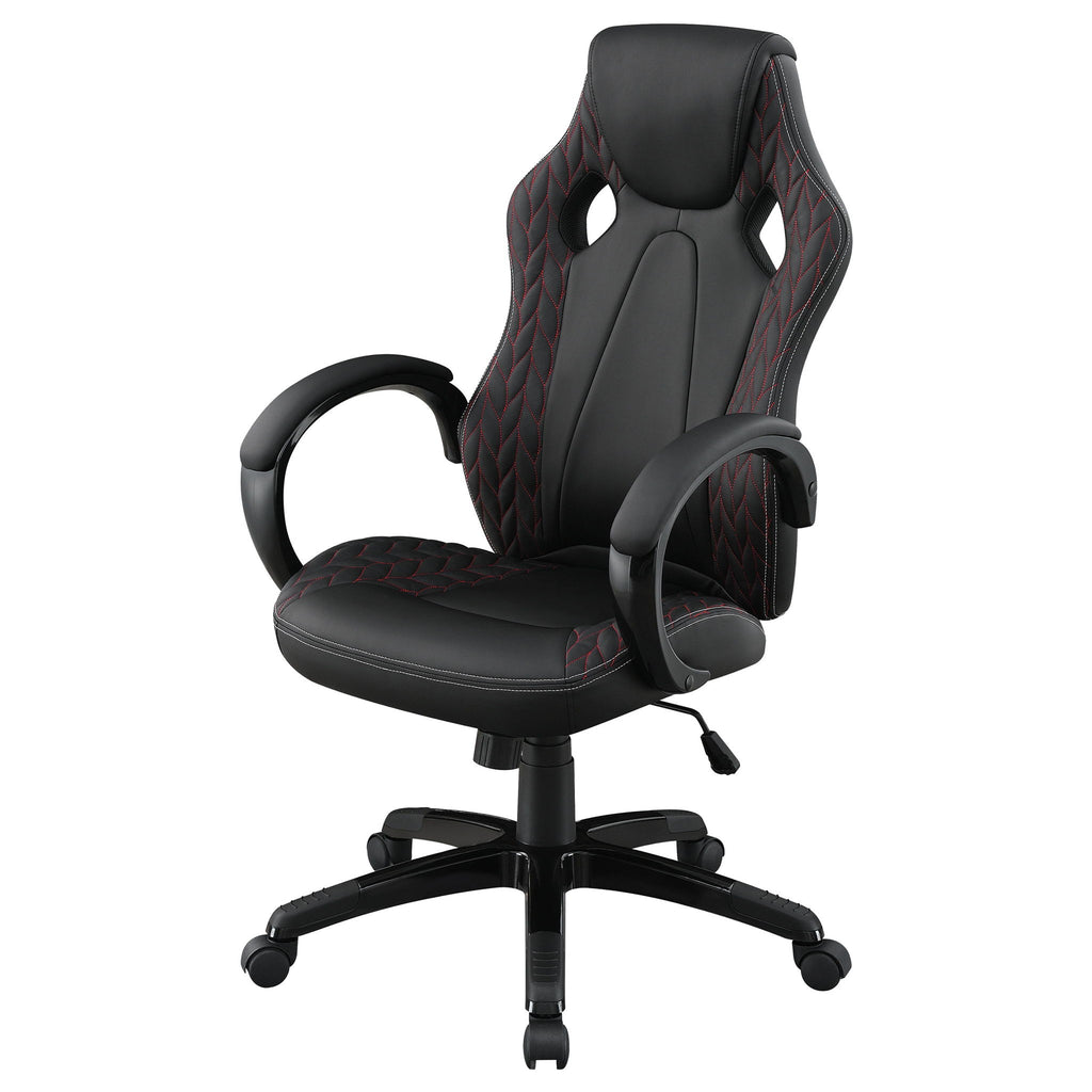 Norset - Upholstered Adjustable Home Office Desk Chair - Black