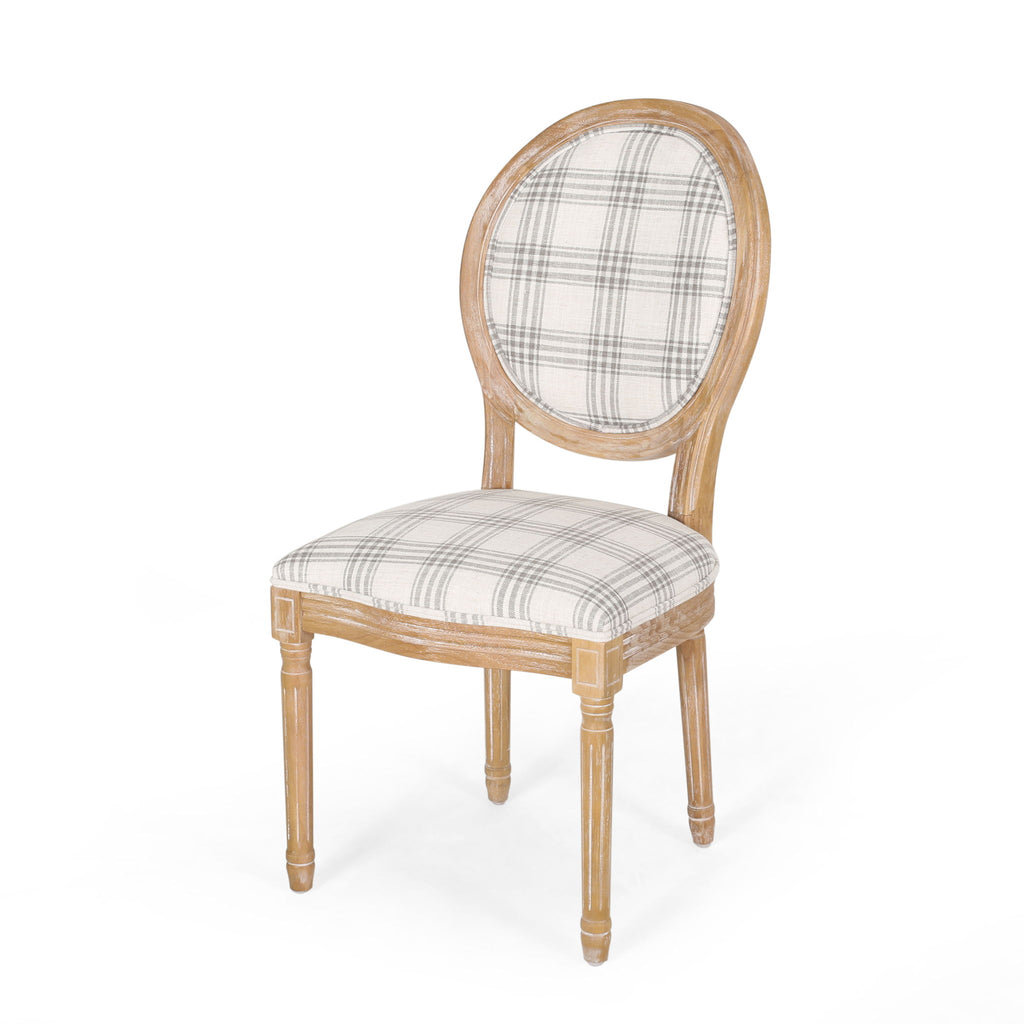French Country Inspired Dining Chair With Iconic Round Backrest