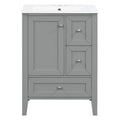 Modern Bathroom Vanity With Sink, Freestanding Cabinet With Drawers And Shelves