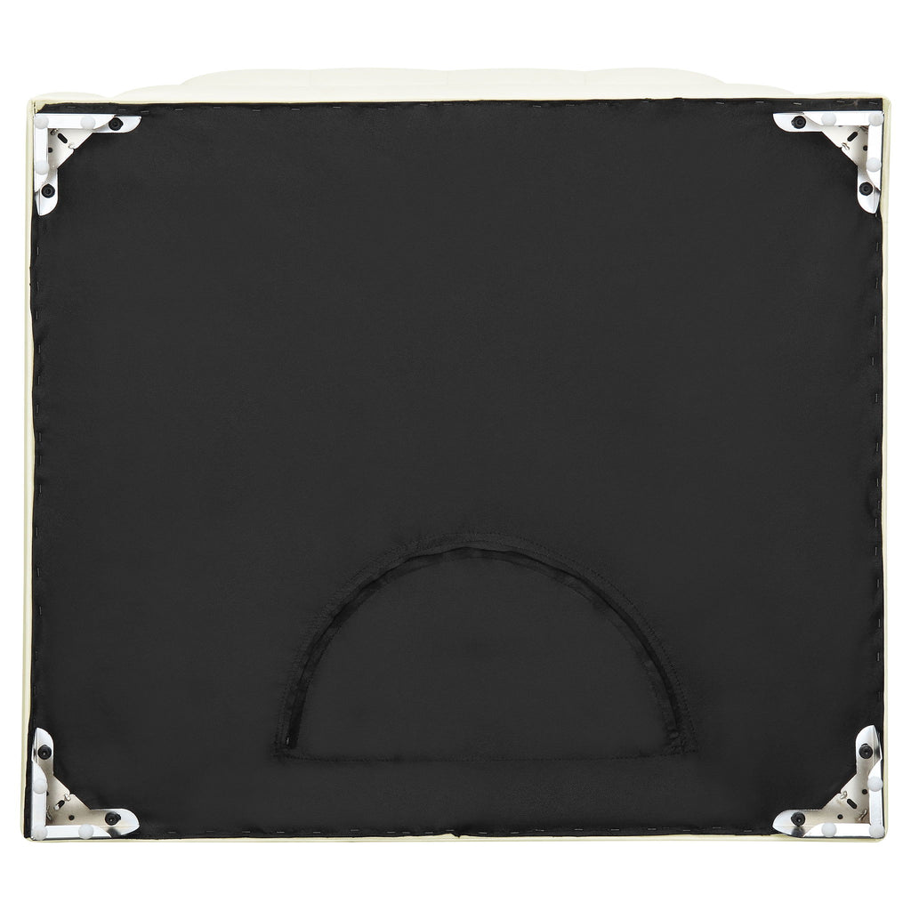 Cordelia - Square Ottoman - White