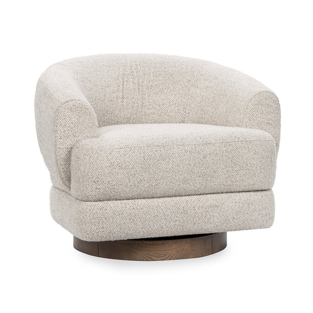 Chassia - Swivel Accent Chair - Dusty Beige