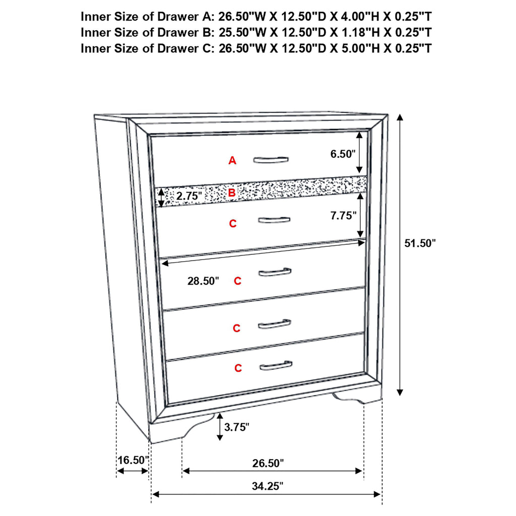 Annie - 5 Piece Bedroom Set