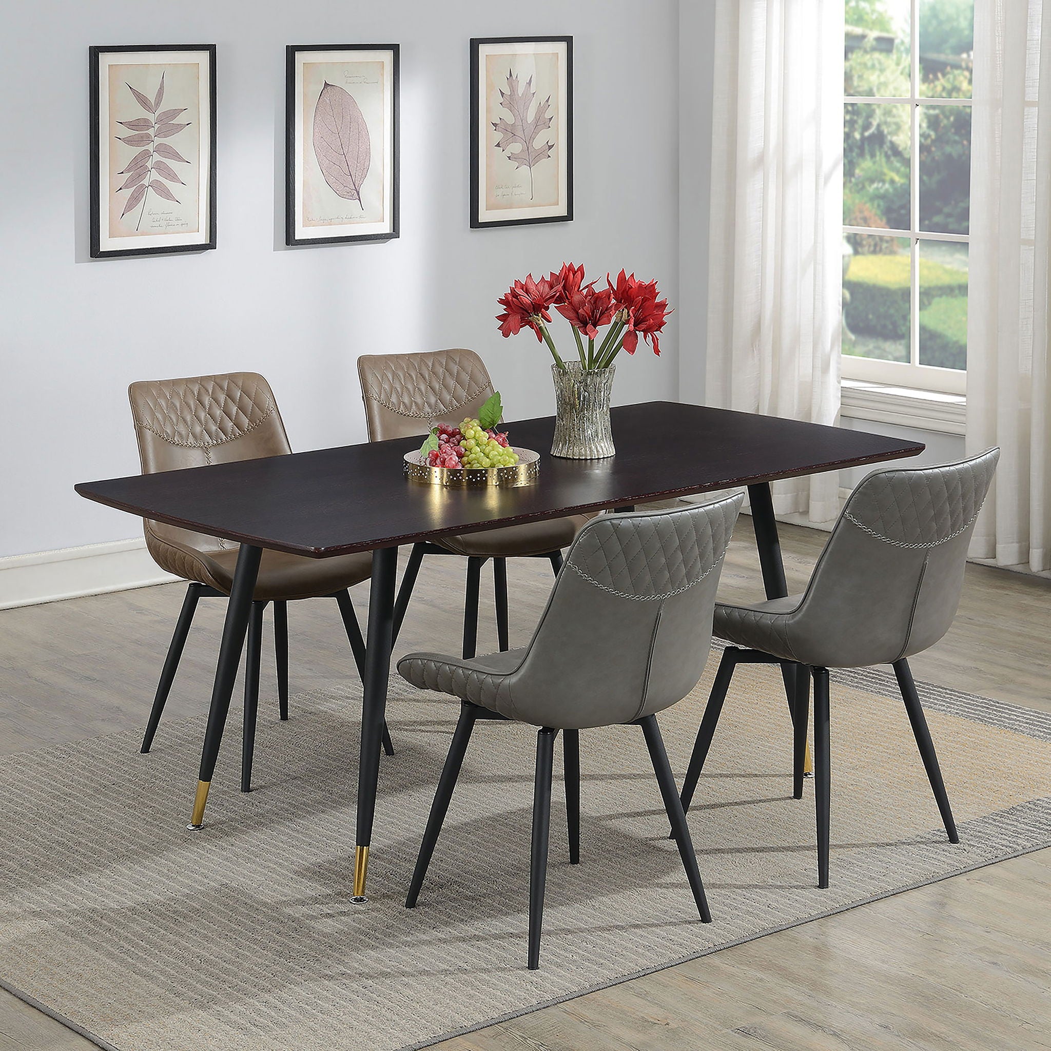 Tufted Swivel Side Chair (Set of 2) - Gray