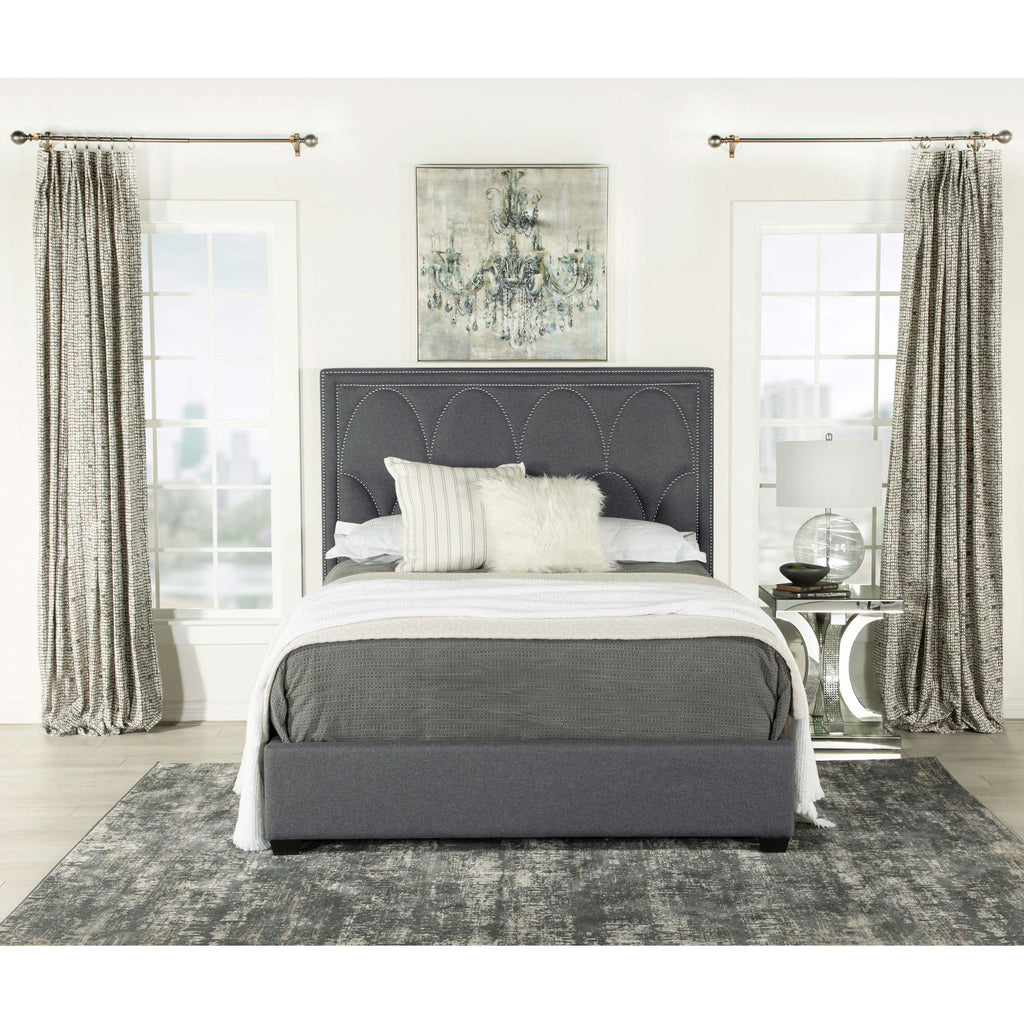 Maille - Panel Bed With Scalloped Headboard