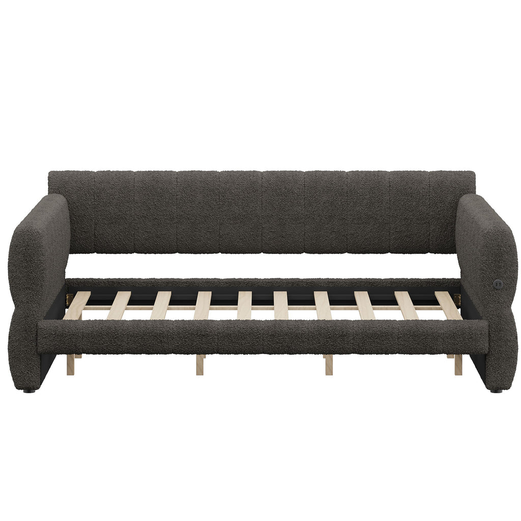 Upholstered Platform Bed With USB Charging