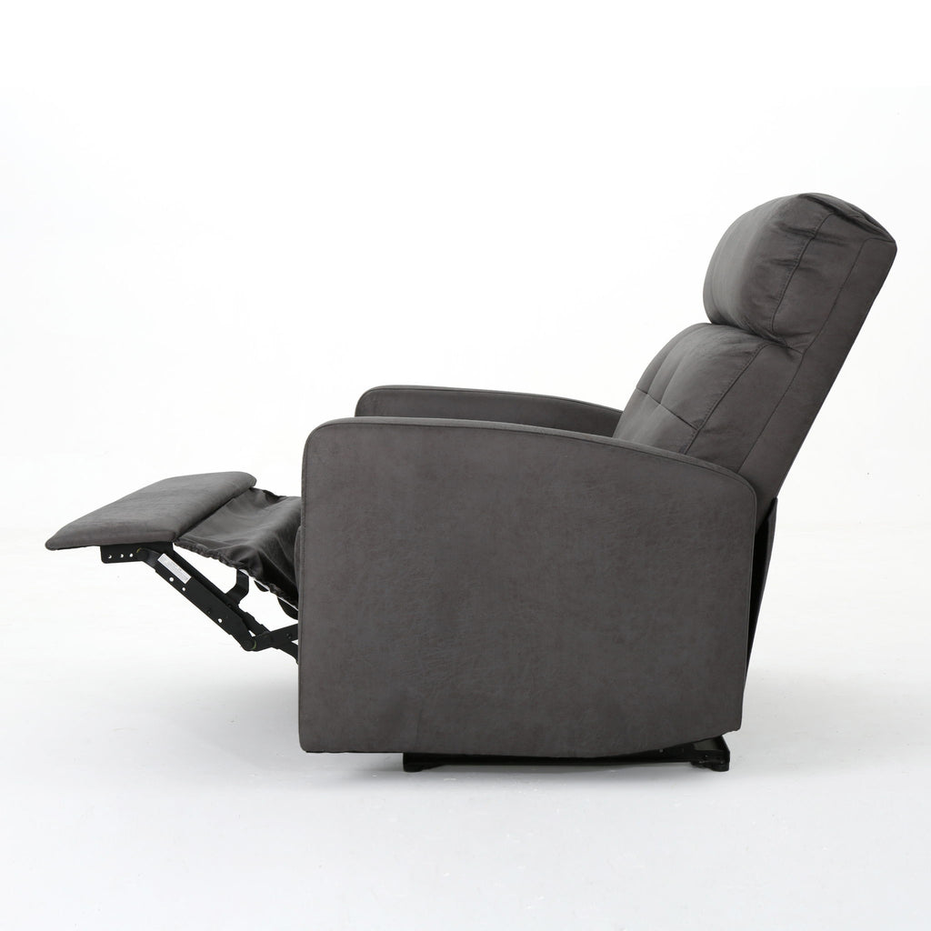 Alma - Contemporary Upholstered Loveseat Recliner - Slate