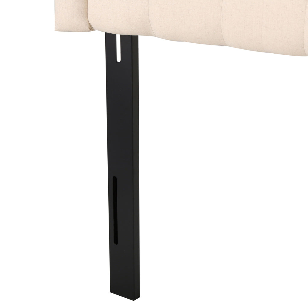 Angelica - Adjustable King / California King Tufted Headboard - Beige