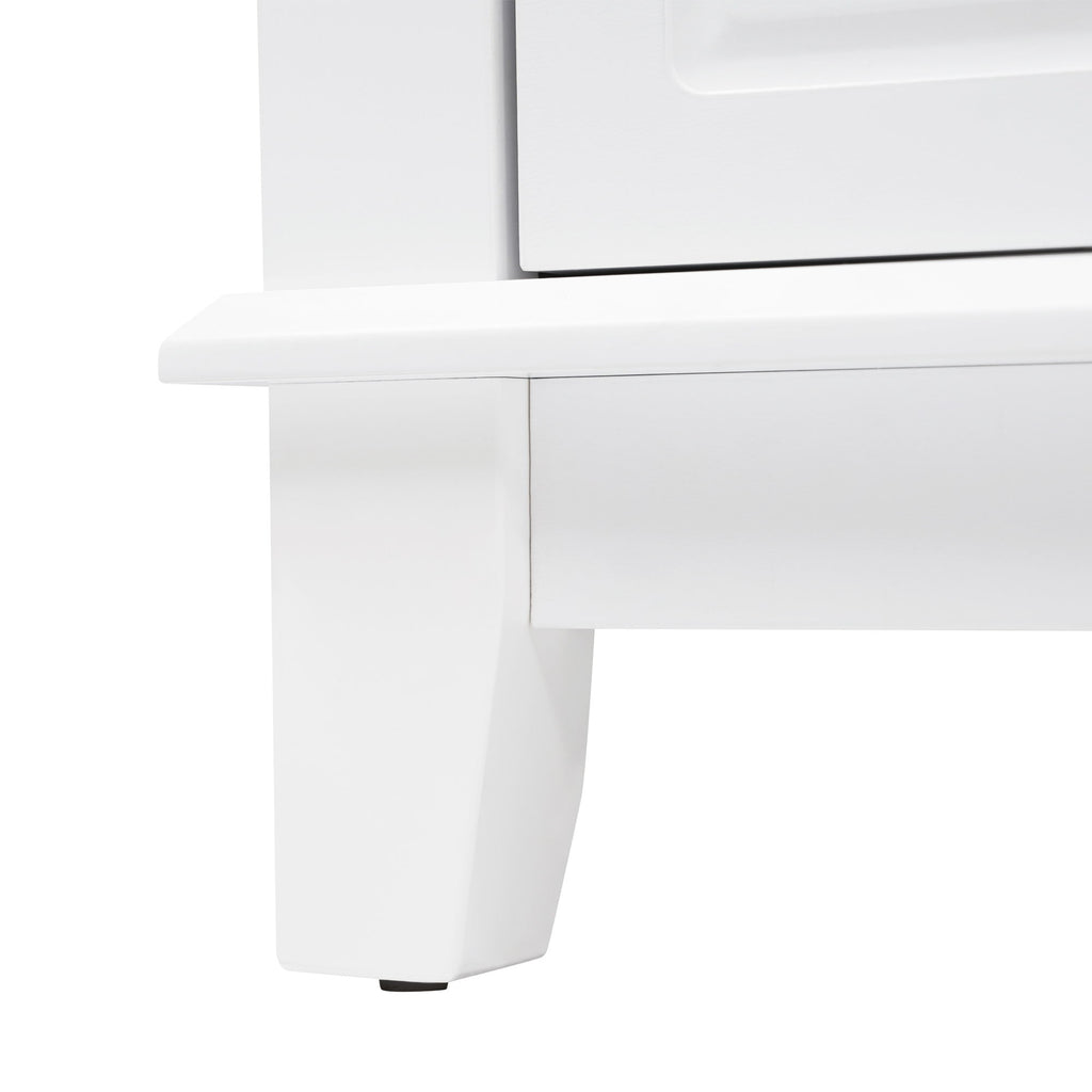 Bathroom Vanity With Sink, 6 Soft Close Drawers & Double Doors - White