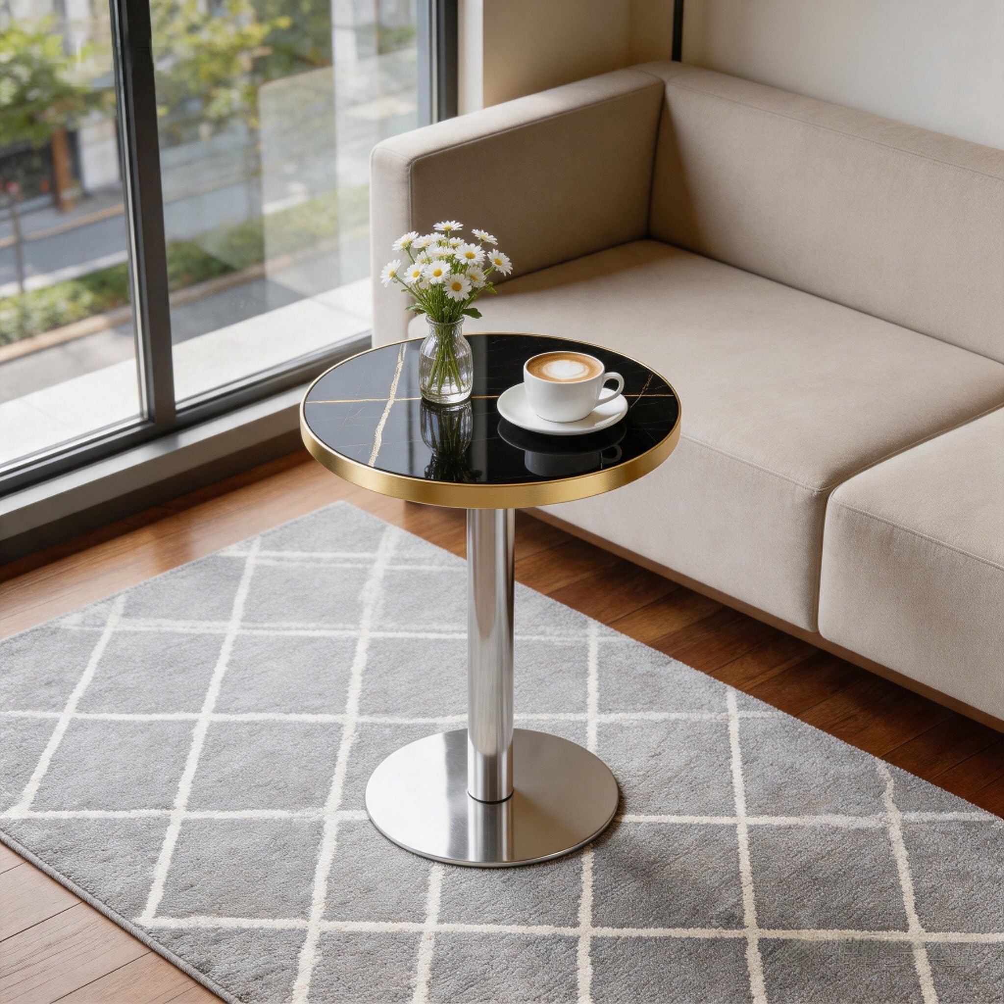 Elegant Modern Round Bistro Table