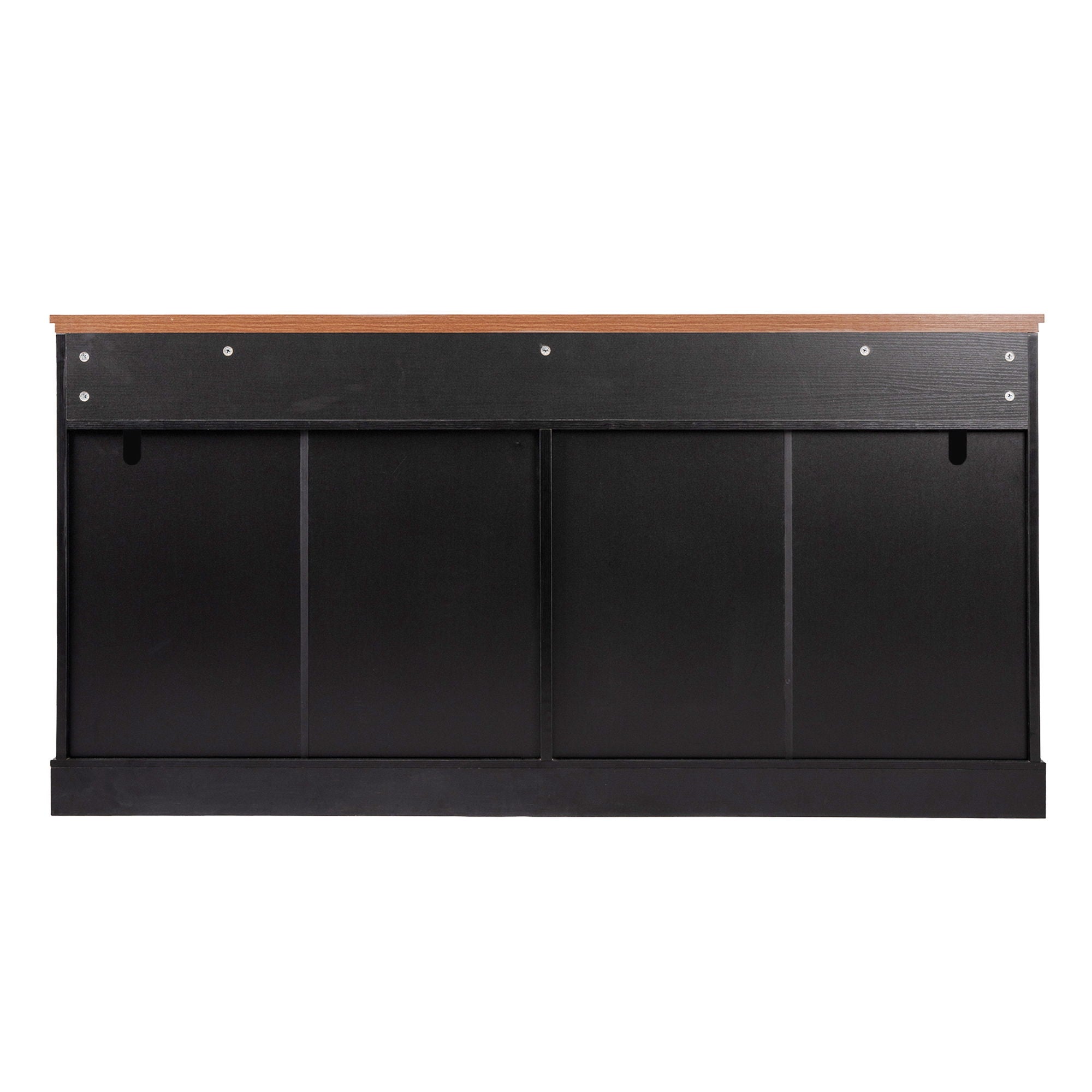 Fluted Sideboard Buffet Cabinet With 4 Doors And 3 Drawers