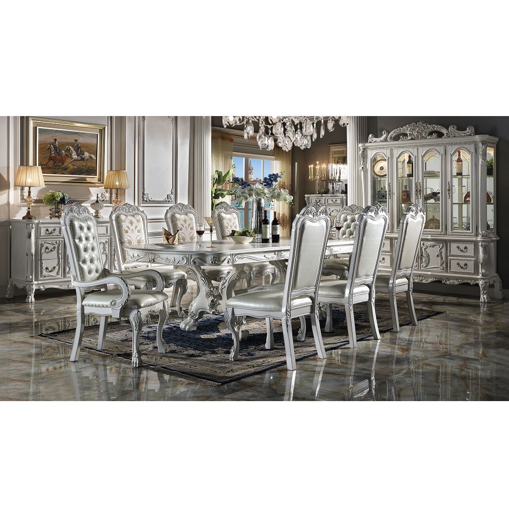 Dresden - Synthetic Leather Arm Chair (Set of 2) - Bone White