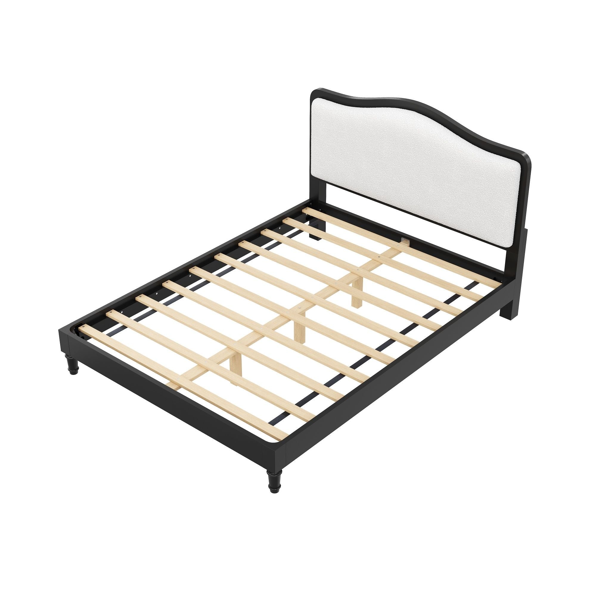 Platform Bed With Upholstered Headboard