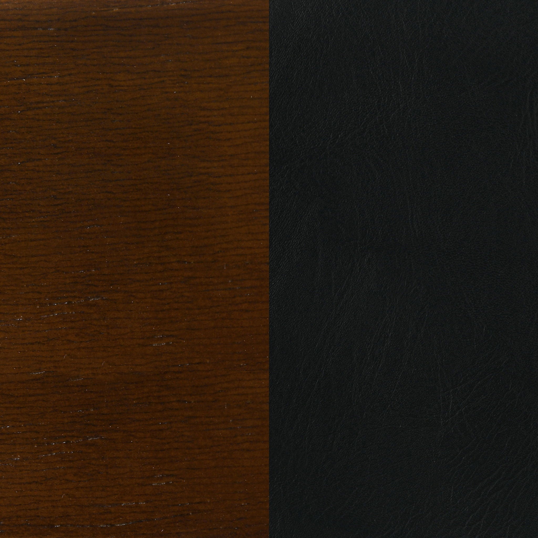 Swivel Stool With Upholstered Seat (Set of 2) - Black / Brown