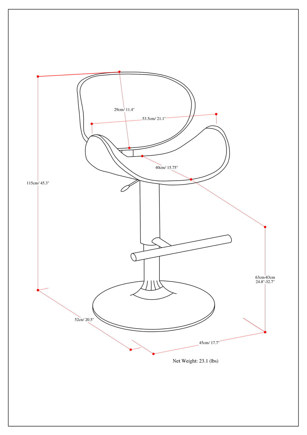 Marana - Multifunctional Handcrafted Bentwood Adjustable Swivel Bar Stool