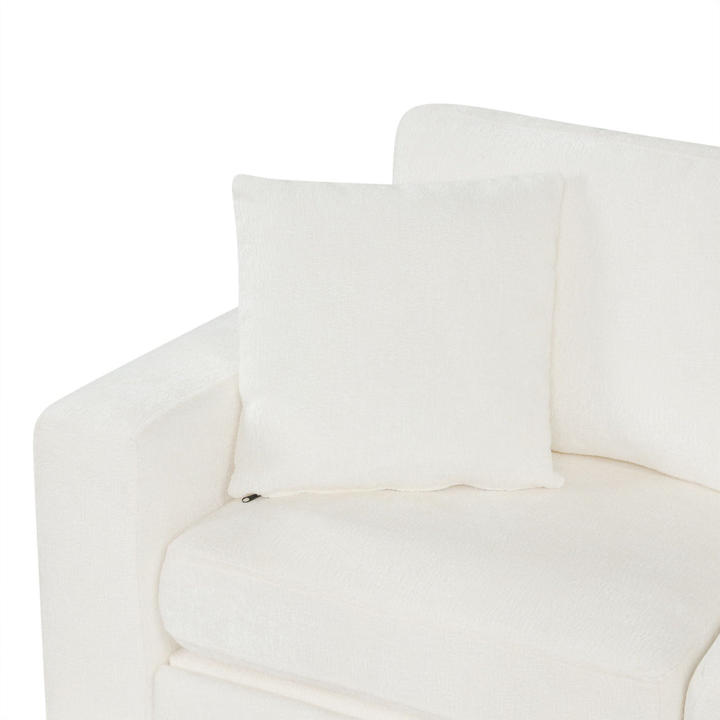 Modular L-Shaped Sectional Sofa Bed With Pull-Out Sleeper, Cup Holders, And Storage