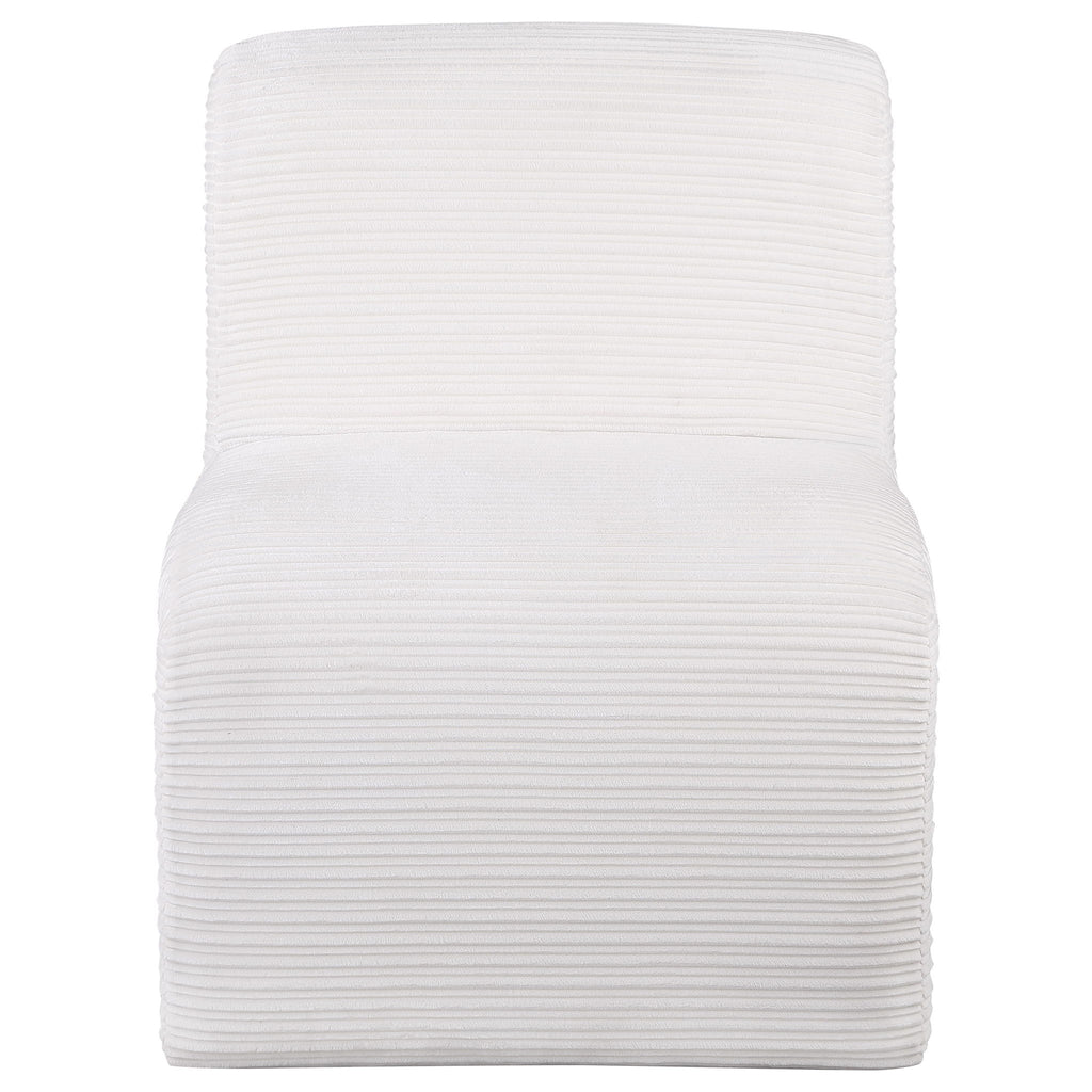 Winne - Curved Armless Accent Chair