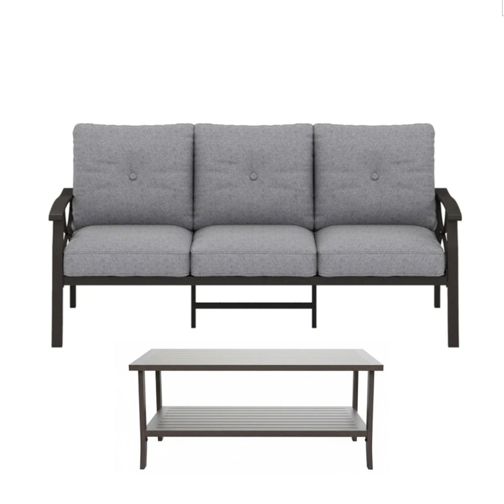 Patio Furniture Set With Coffee Table And Cushions For Backyard