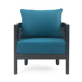 Outdoor Acacia Wood Club Chairs With Cushions