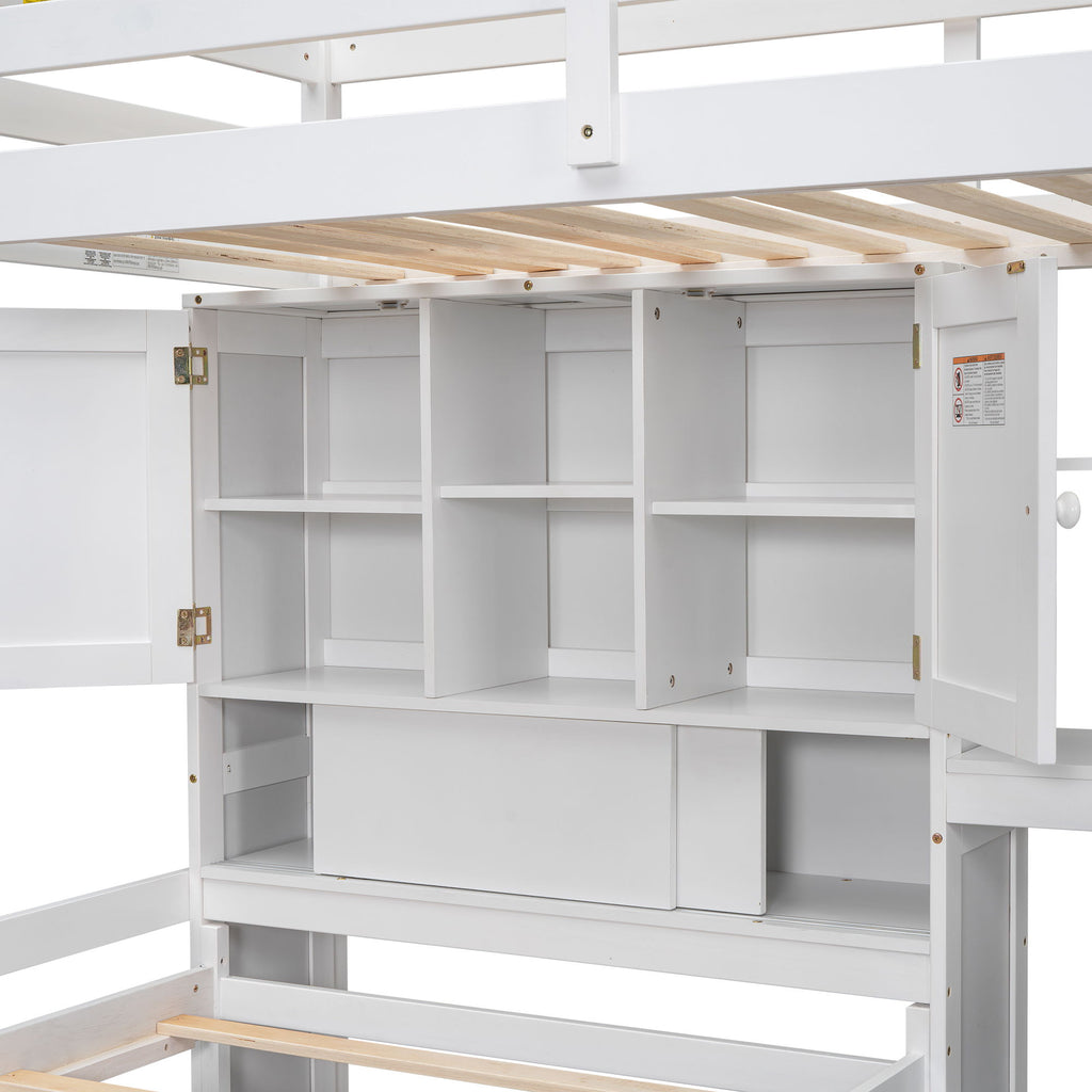 Loft Bed With Built In Desk And Staircase