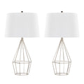 Diana - Contemporary Table Lamp (Set of 2) - Polished Nickel / Black Satin