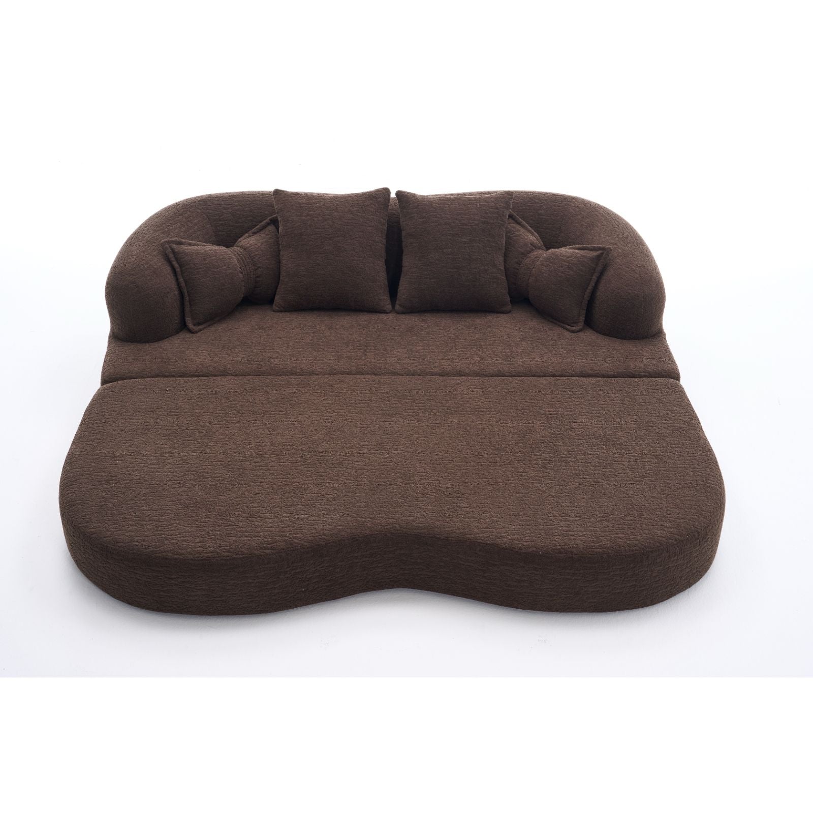 Foldable Sofa Bed, Boneless Couch Convertible Sleeper With 4 Pillows