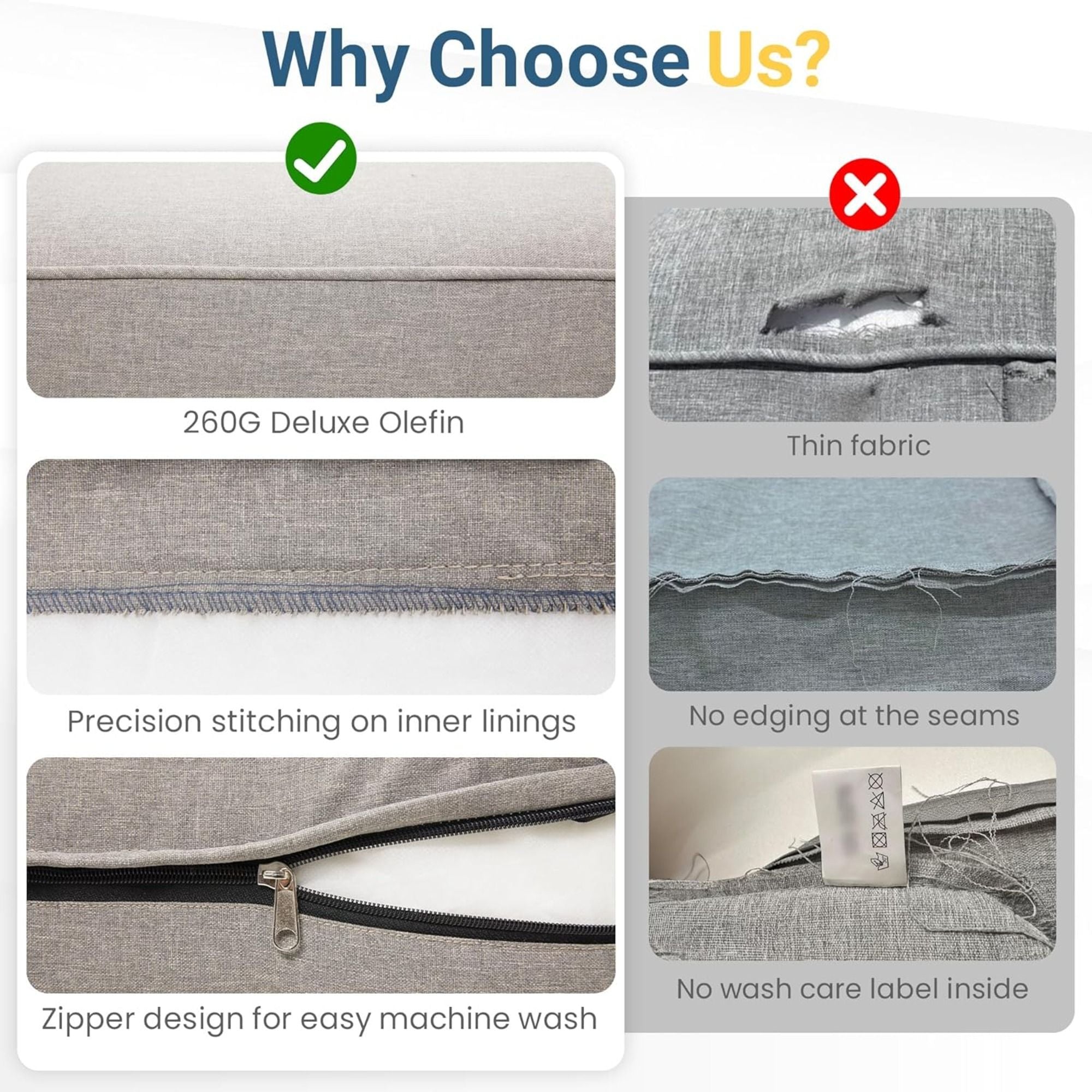 All-Weather Patio Sofa With Cushions, 3 Seat Outdoor Couch