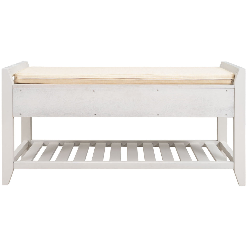 Multipurpose Entryway Shoe Rack With Cushioned Seat And Drawers