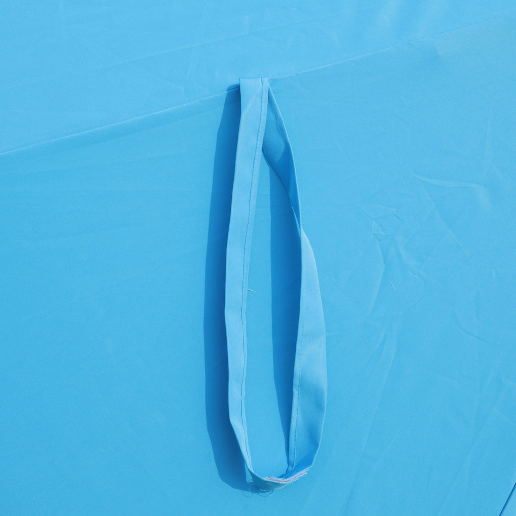 Double- Sided Outdoor Market Umbrella With Lights And Base