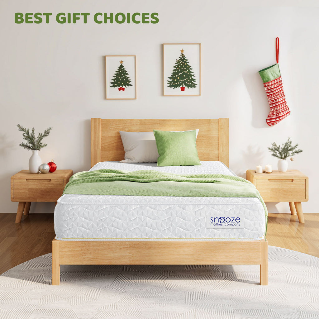 Snooze Mattress Company Crest - 8" Tight Top Medium Firm Independently Encased Pocket Coil Mattress