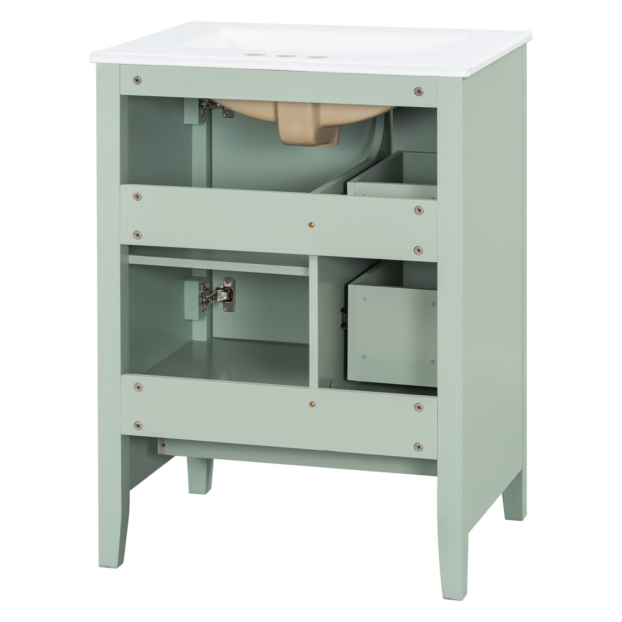 Modern Bathroom Vanity With Storage, Adjustable Shelf