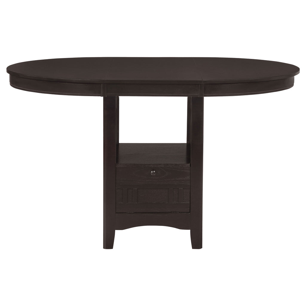 Danford - 5 Piece Counter Height Dining Set With Upholstered Stools - Espresso