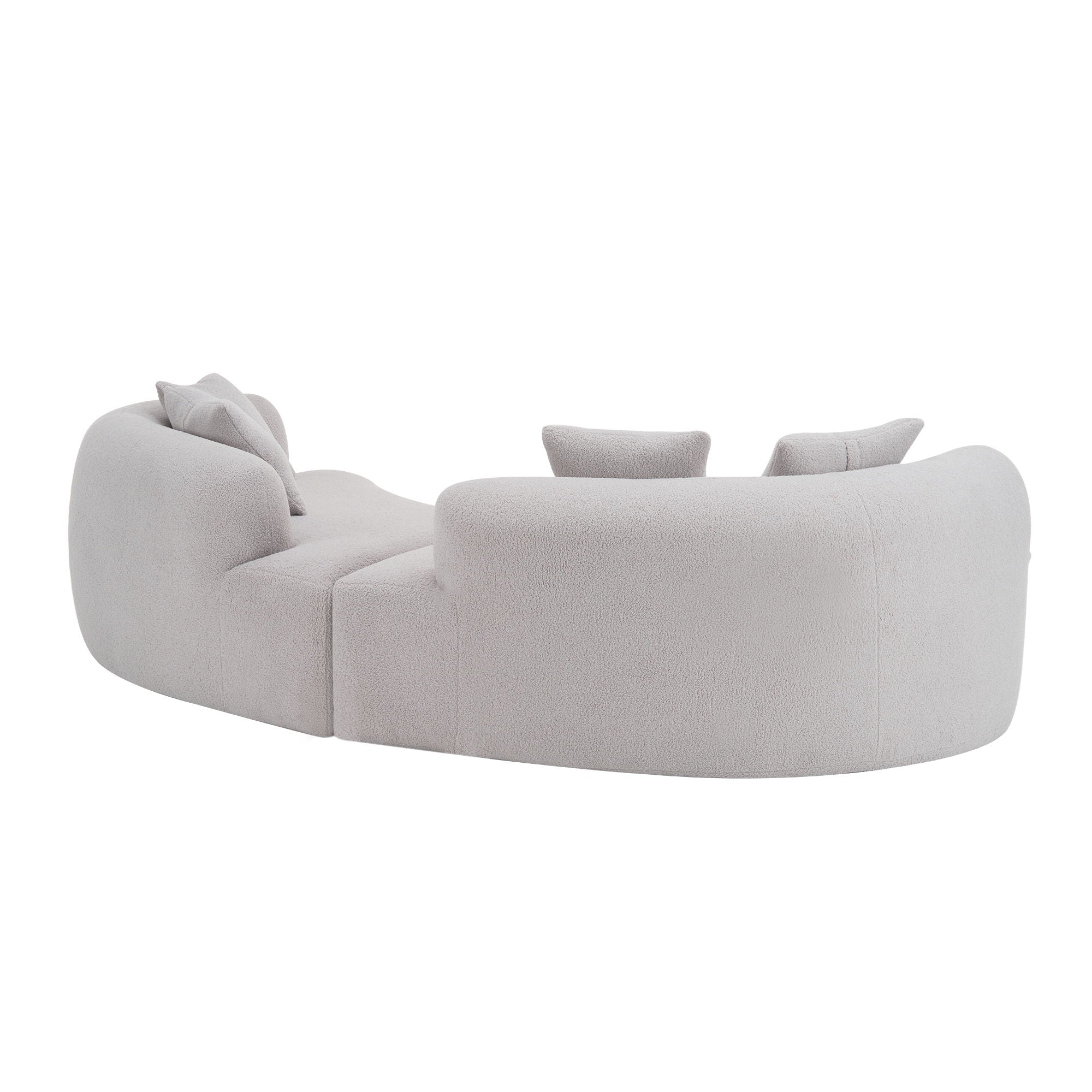 Curved 4 Seater Full Compression Sponge Sofa