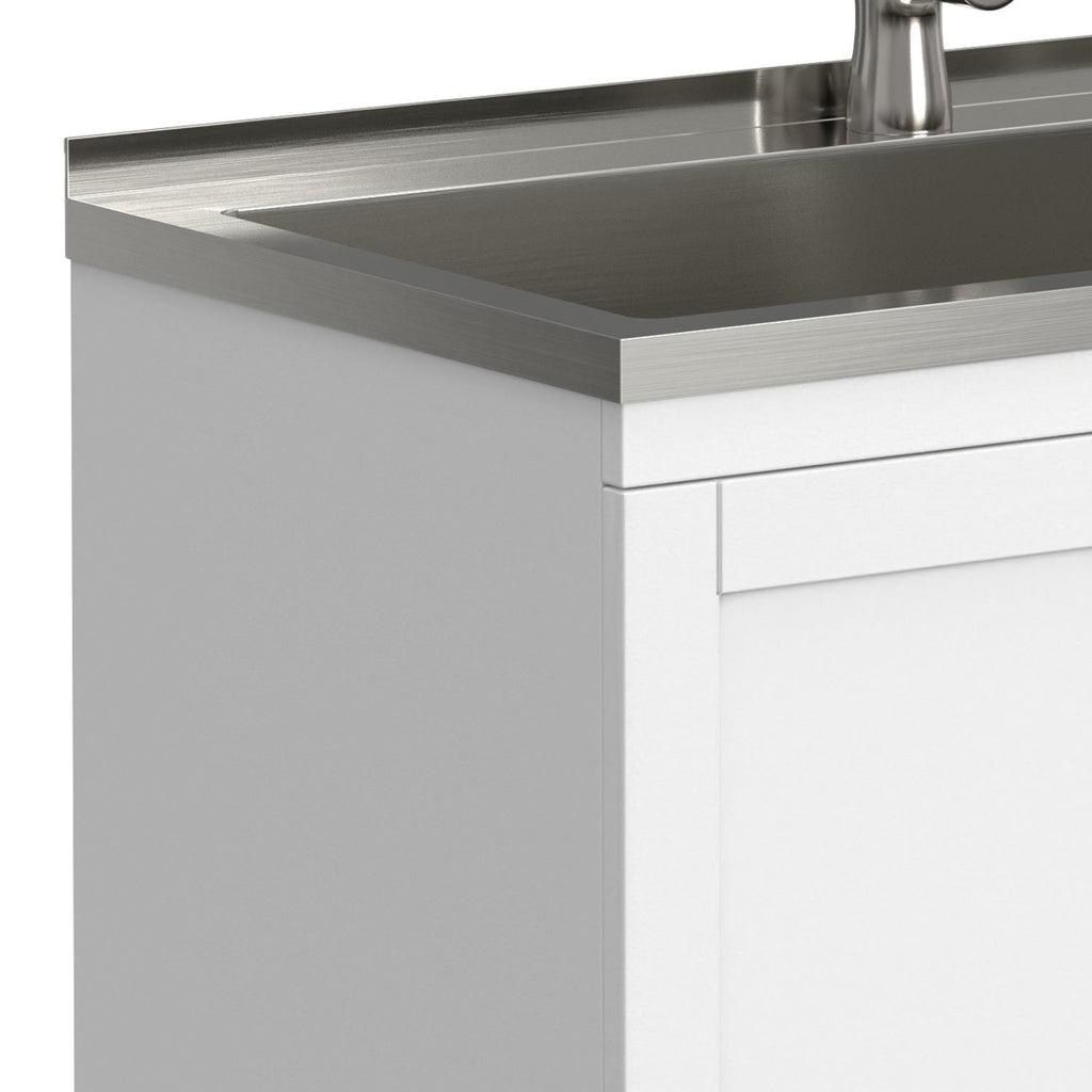 Reed - Deluxe Laundry Cabinet With Pull-Out Faucet And Stainless Steel Sink