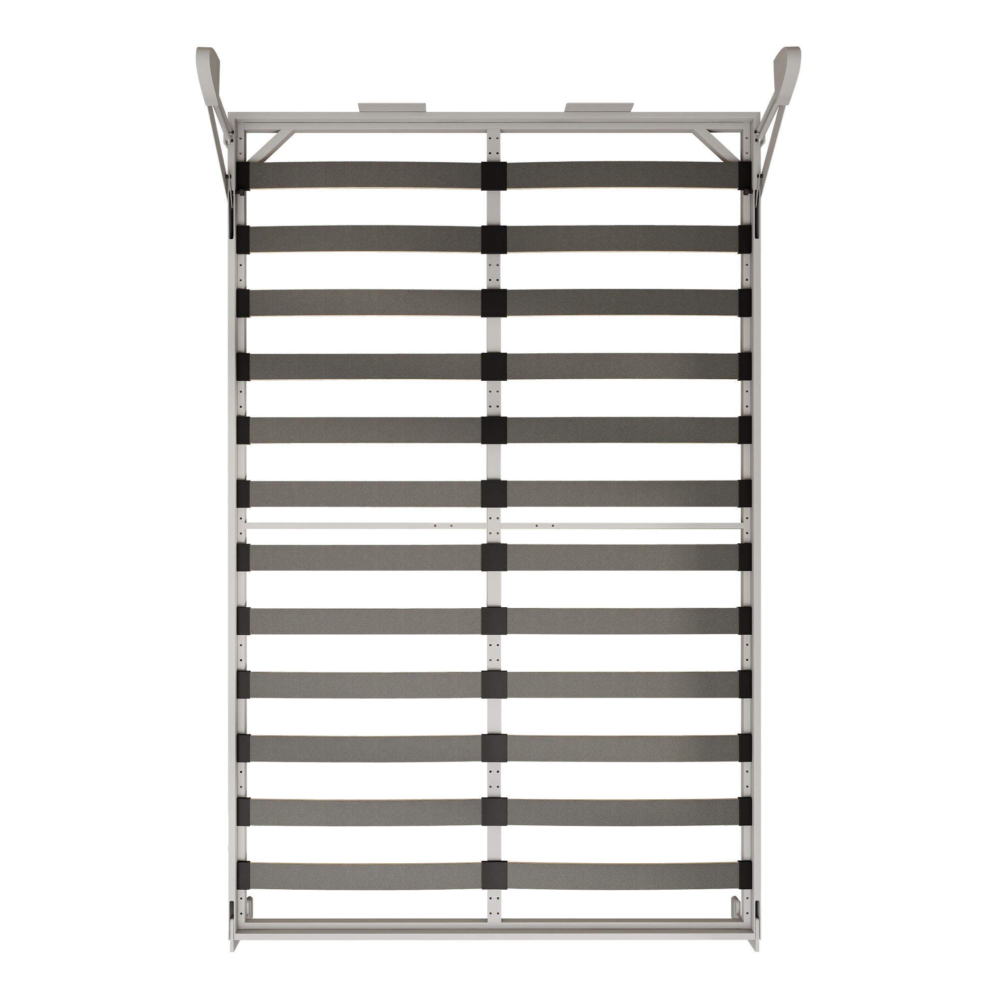 Queen Size Vertical Murphy Wall Cabinet Folding Bed With Automatic Legs - Gray